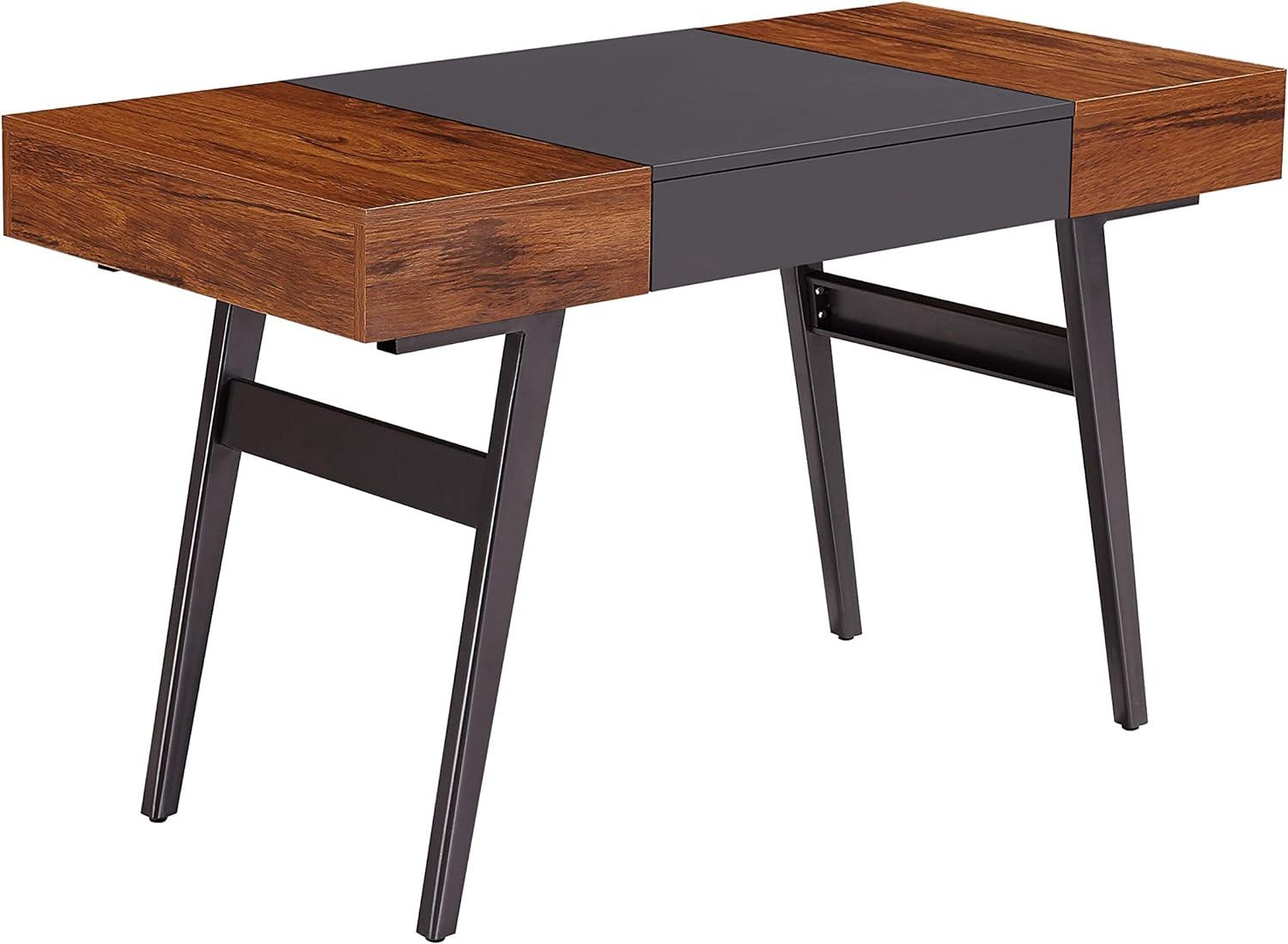 Expandable Modern Desk with Storage Mahogany - Techni Mobili