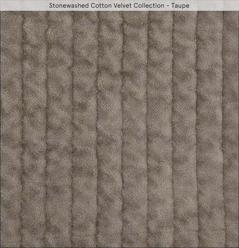 HiEnd Accents Stonewashed Cotton Velvet Quilt, Twin Size, Taupe Solid Color, Classic Traditional Rustic Style Luxury Bedding, Soft Lightweight Bed Cover