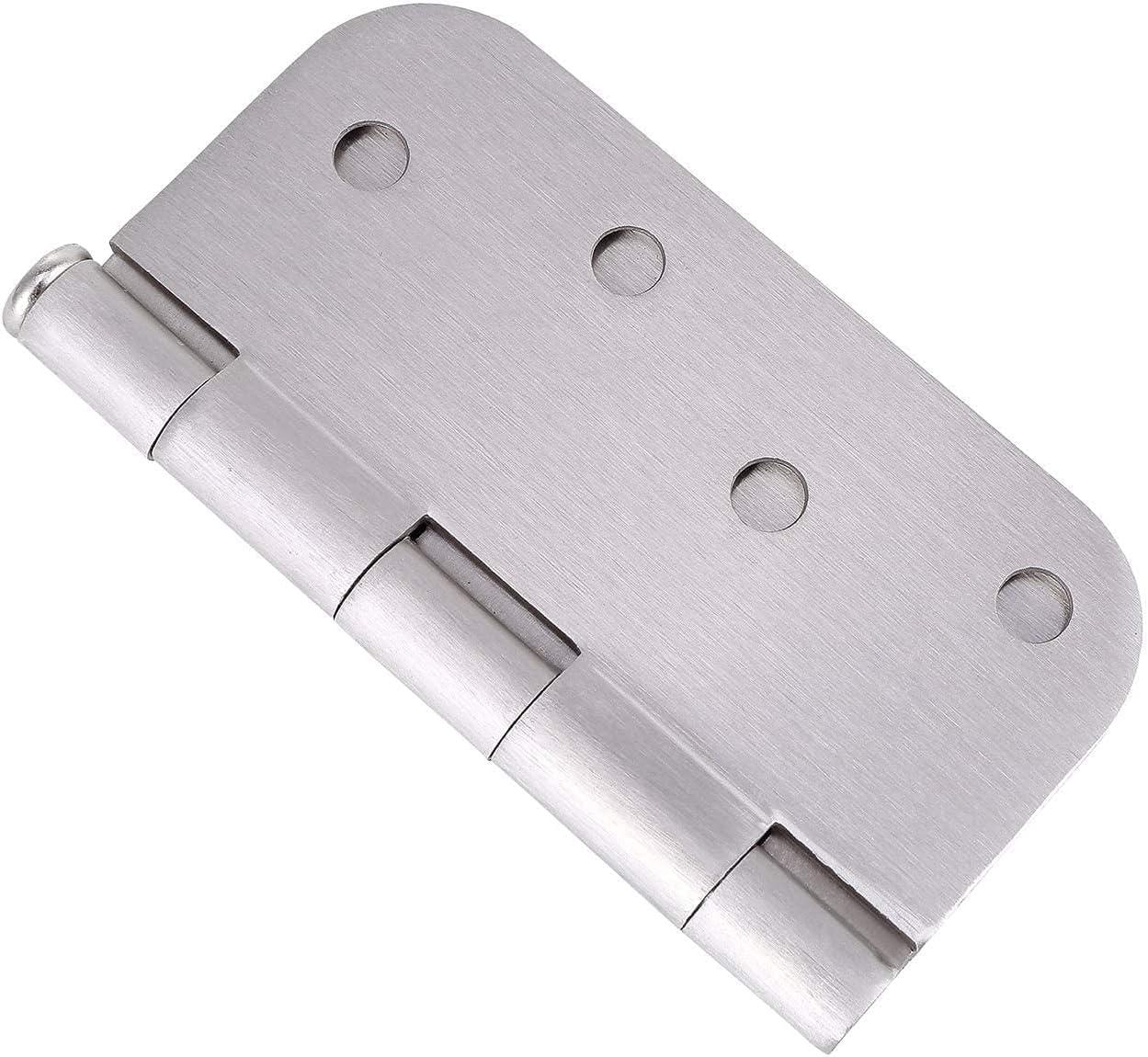 18-Pack Satin Nickel 4" x 4" Rounded Door Hinges