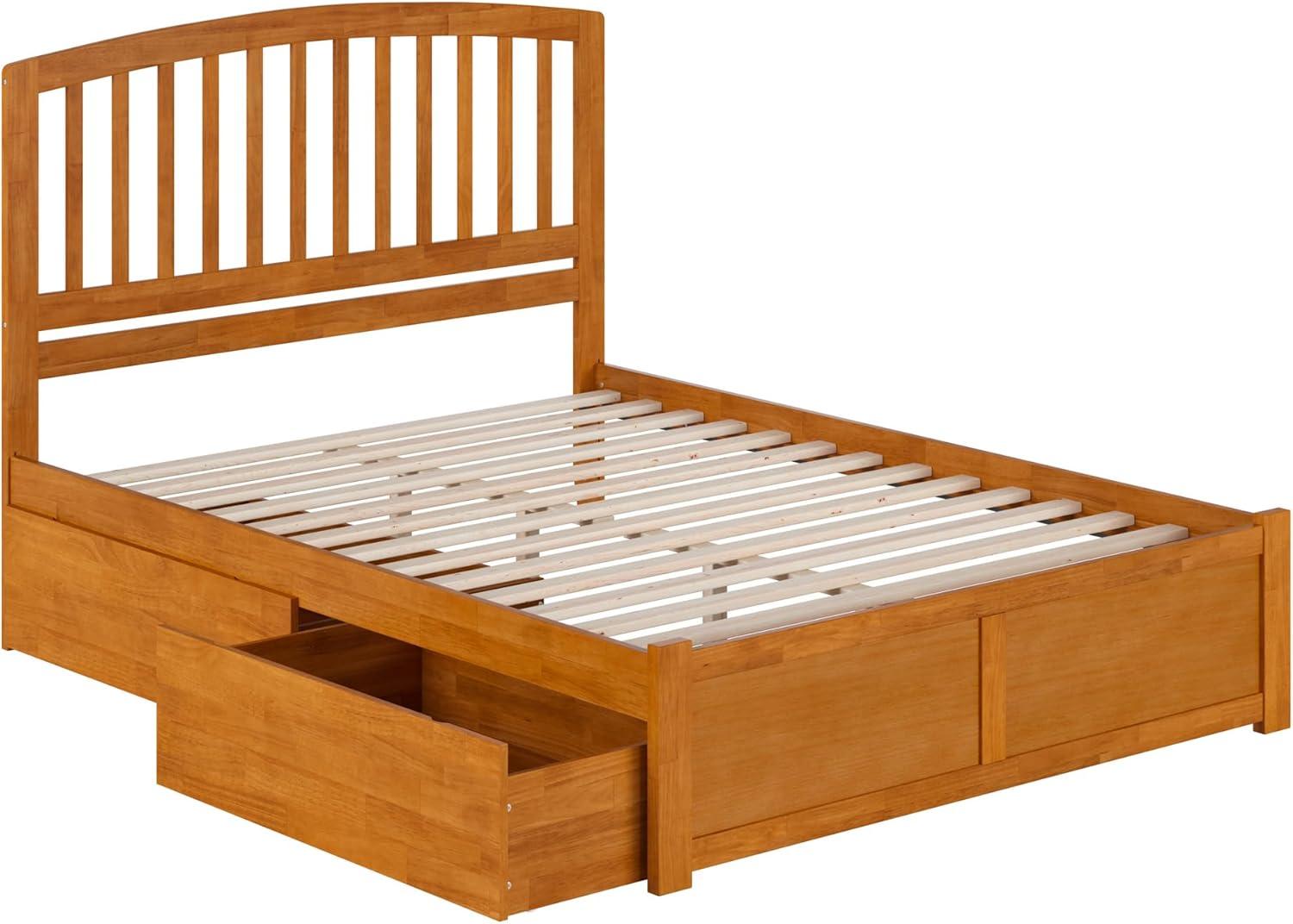 Solid Wood Platform Storage Bed