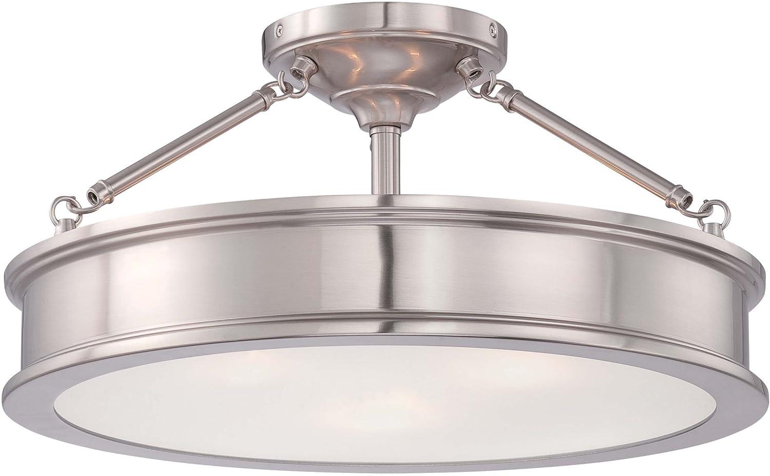 Minka Lavery - Harbour Point - 3 Light Semi-Flush Mount in Transitional Style -