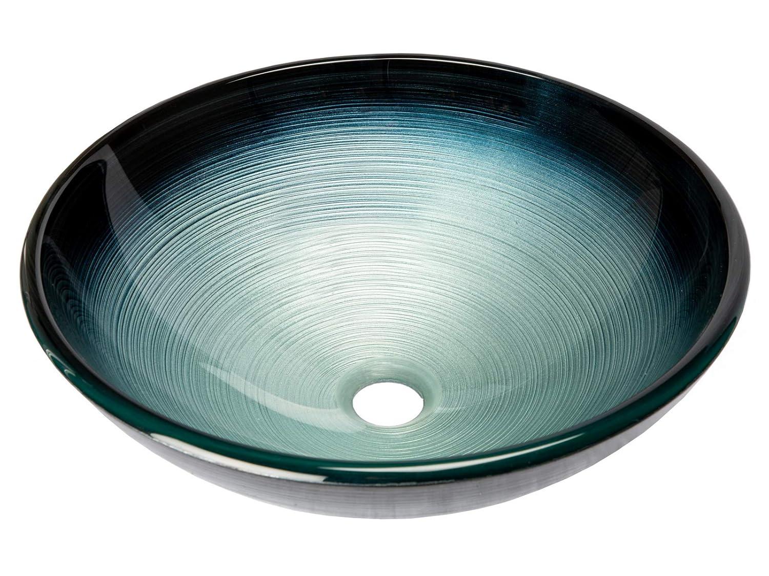 Eden Bath 16.38'' Tempered Glass Circular Bathroom Sink