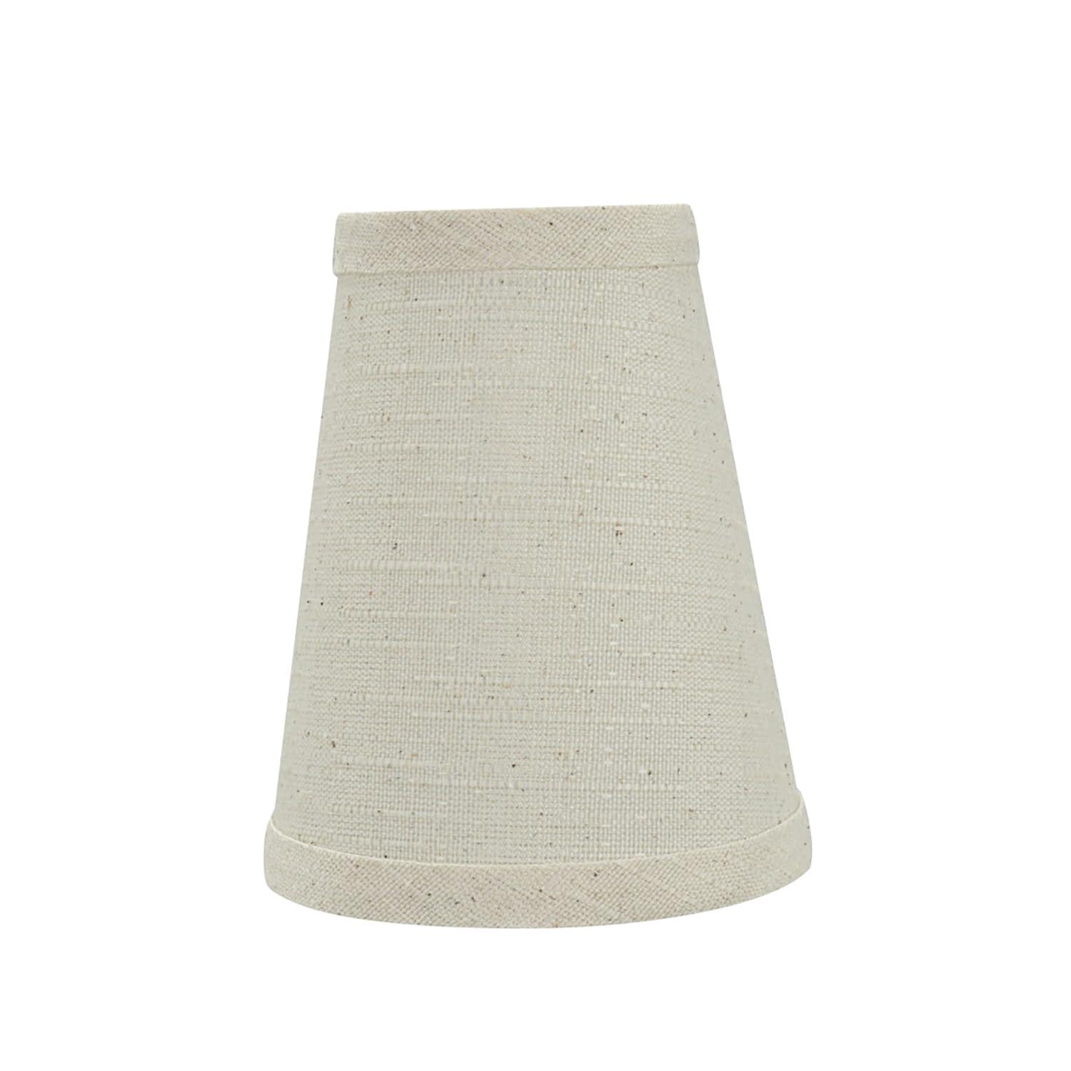 Aspen Creative 32663-2 Small Hardback Empire Shape Chandelier Clip-On Lamp Shade Set (2 Pack), Transitional Design in Off-White, 4" bottom width (2 1/2" x 4" x 5" )