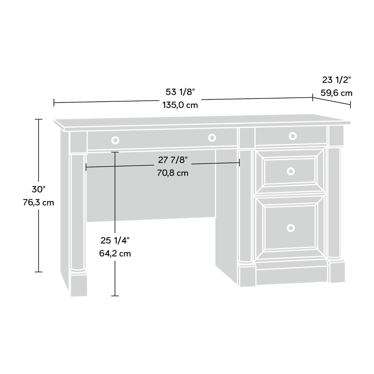 Sauder Palladia Engineered Wood Computer Desk in Wind Oak