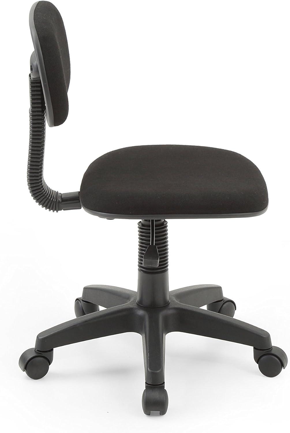 ErgoFlex Black Fabric and Metal Adjustable Swivel Task Chair