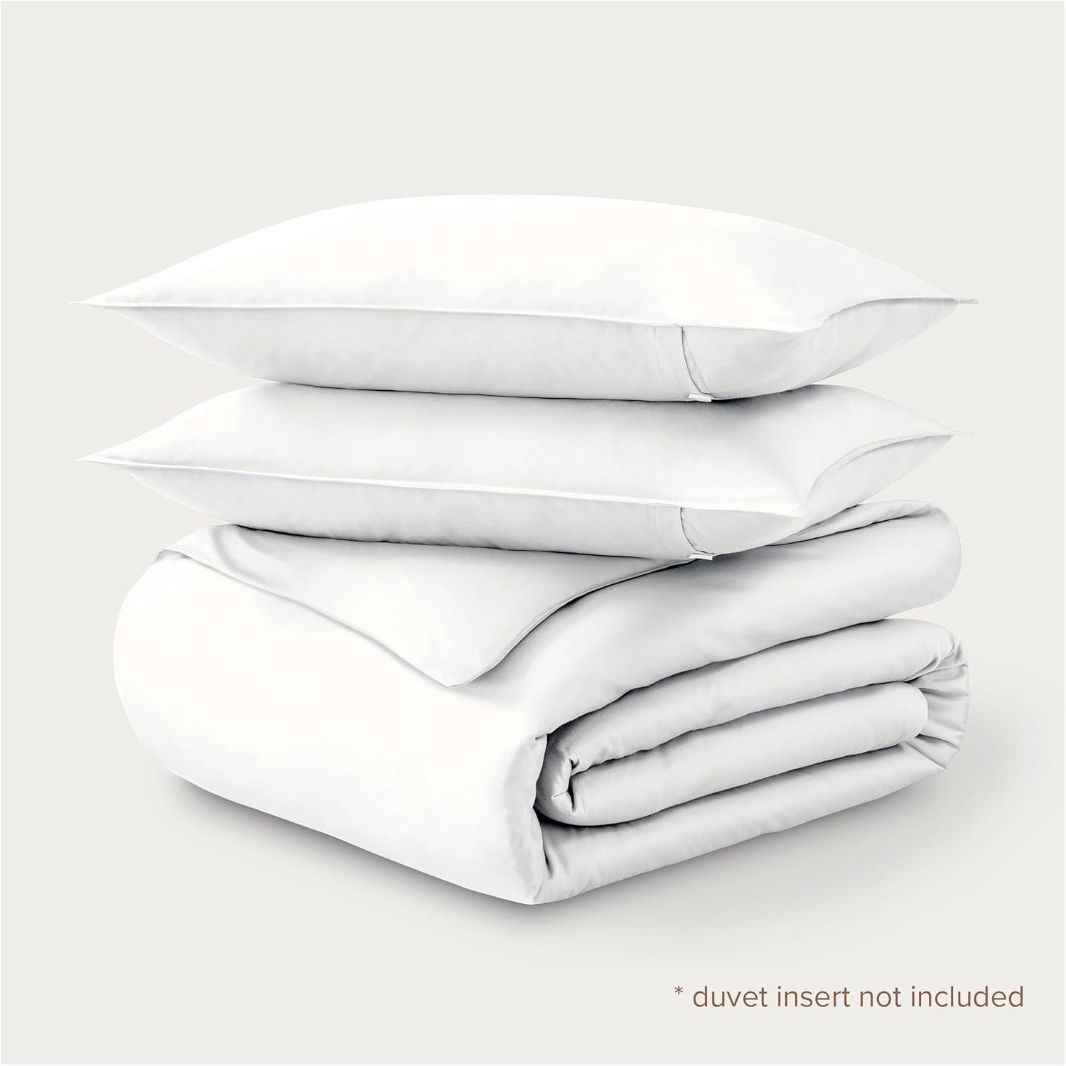 Bare Home 400 Thread Count Organic Cotton Sateen Duvet Cover Set