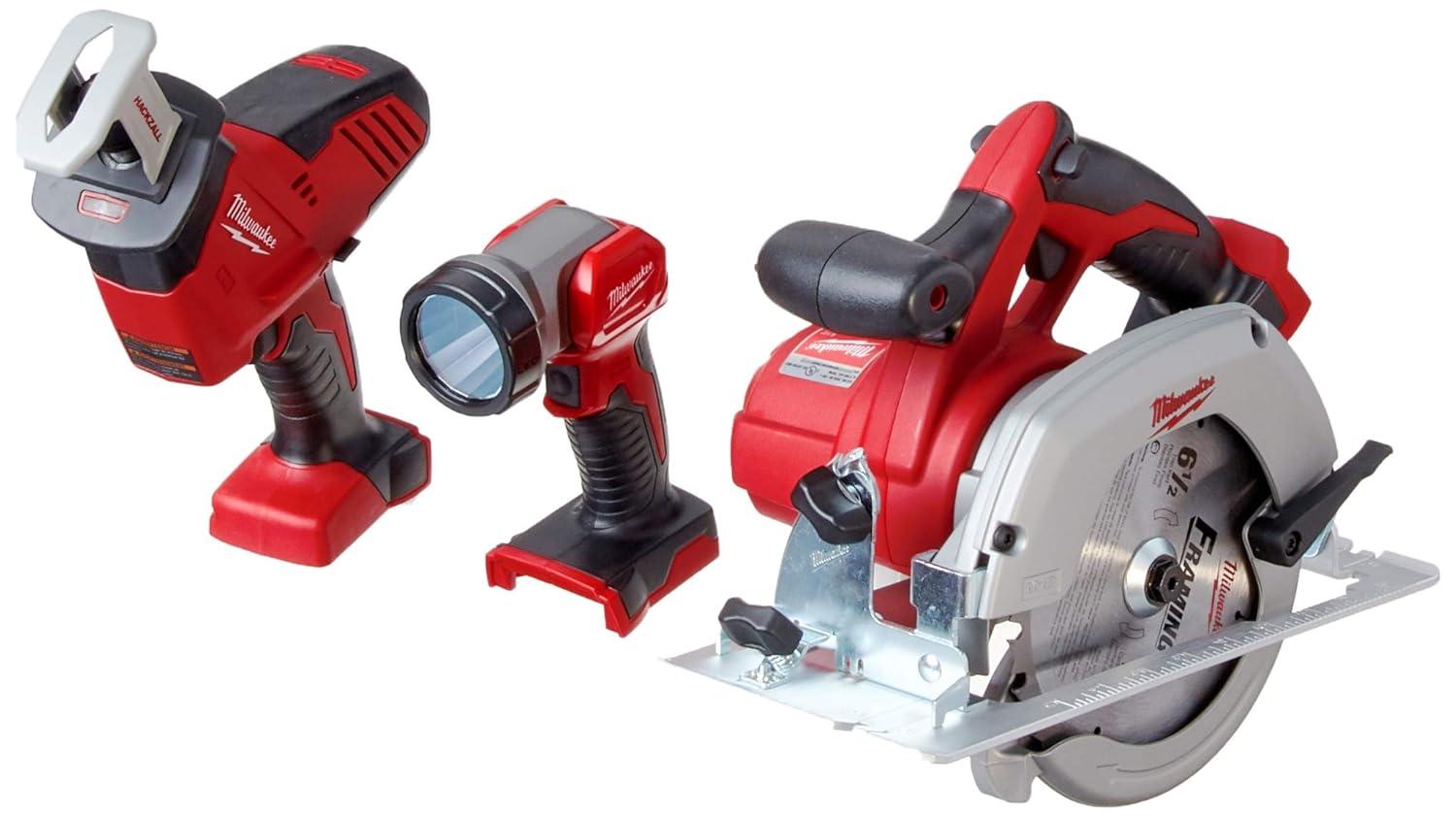 Milwaukee M18 18V Lithium-Ion Cordless Power Tool Set, 5 Pack