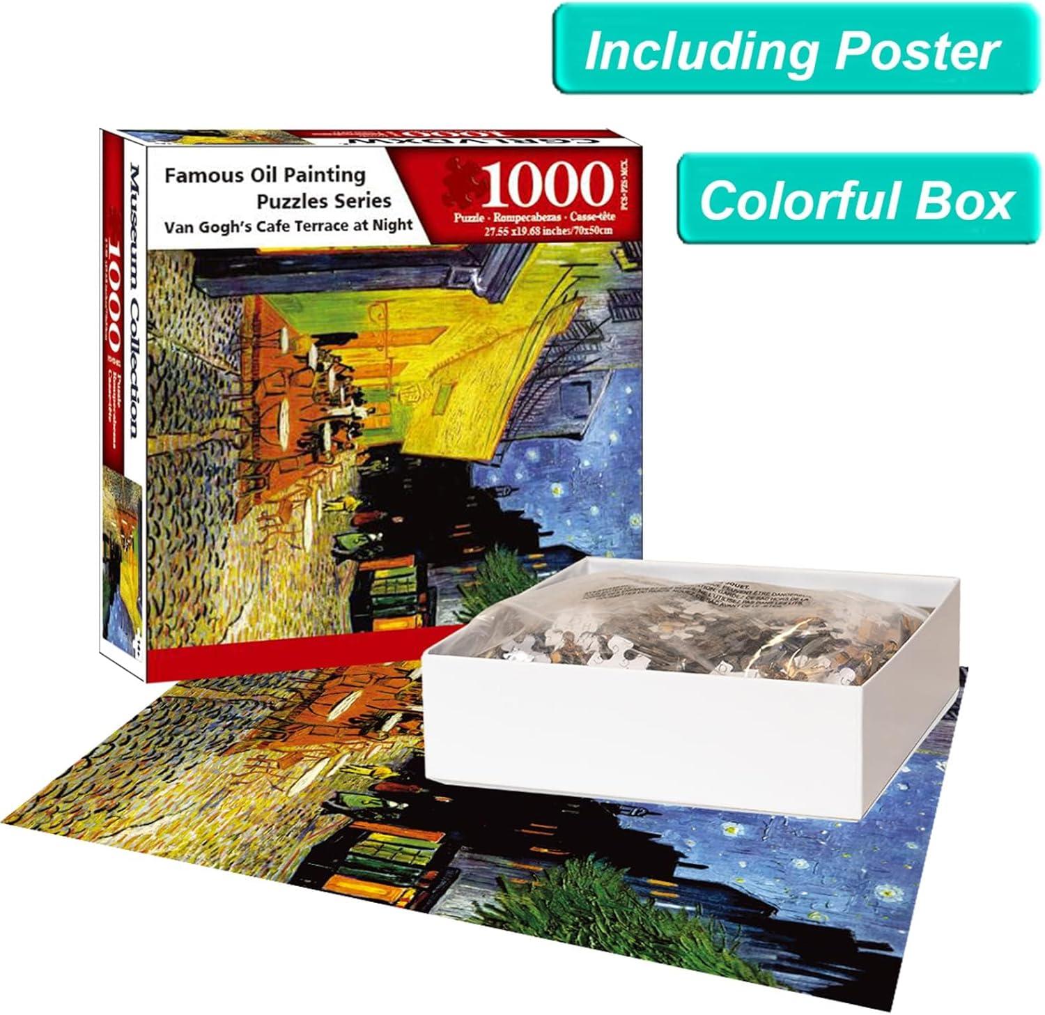 MasterPieces 1000 Piece Puzzle - Café Terrace at Night - 19.25"x26.75"