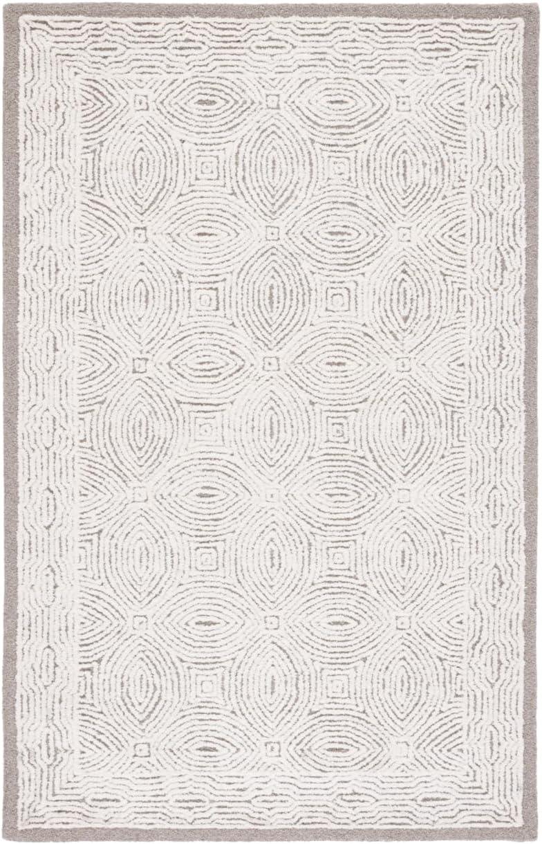 Abstract ABT575 Handmade Indoor Area Rug - Beige/Ivory - 6'x9' - Safavieh