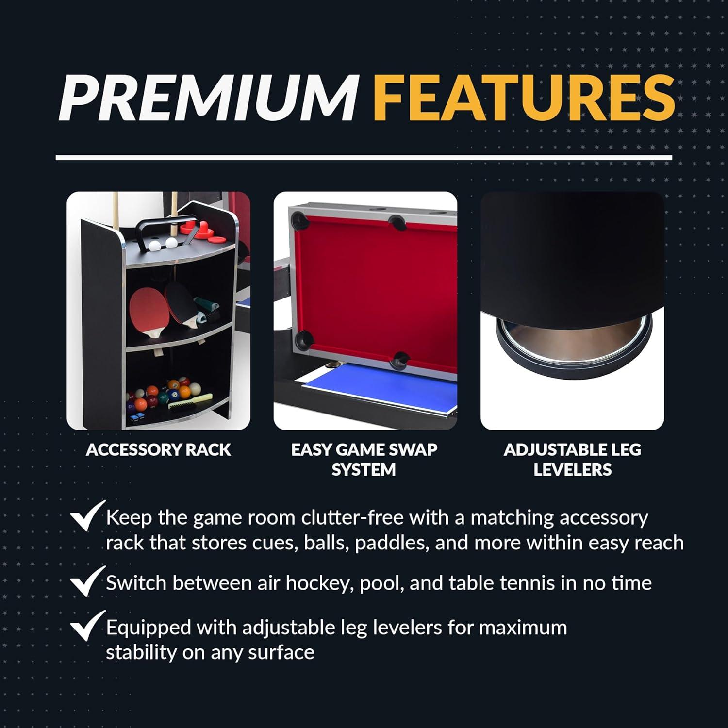 Triple Threat 3-in-1 72" Multi Game Table