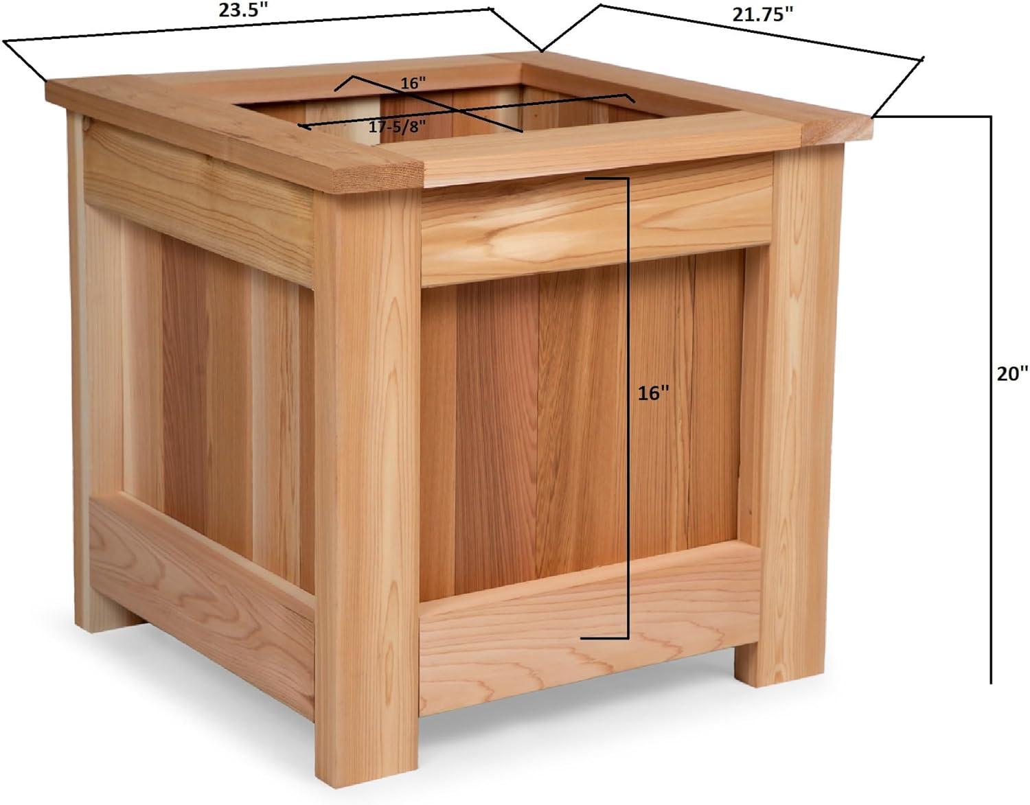 Western Red Cedar Rot-Resistant Outdoor Box Planter