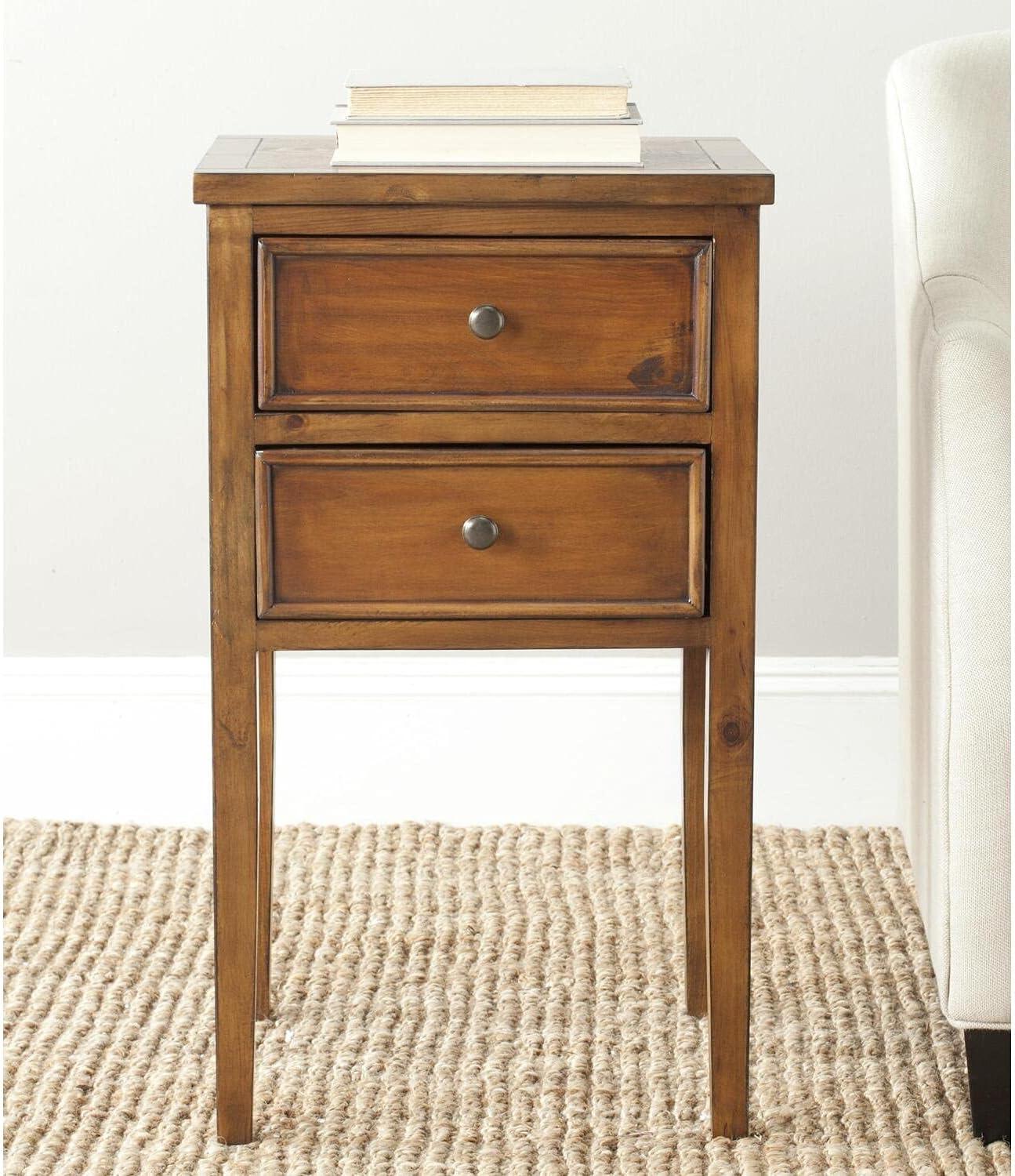 Toby Accent Table with Storage Drawers  - Safavieh