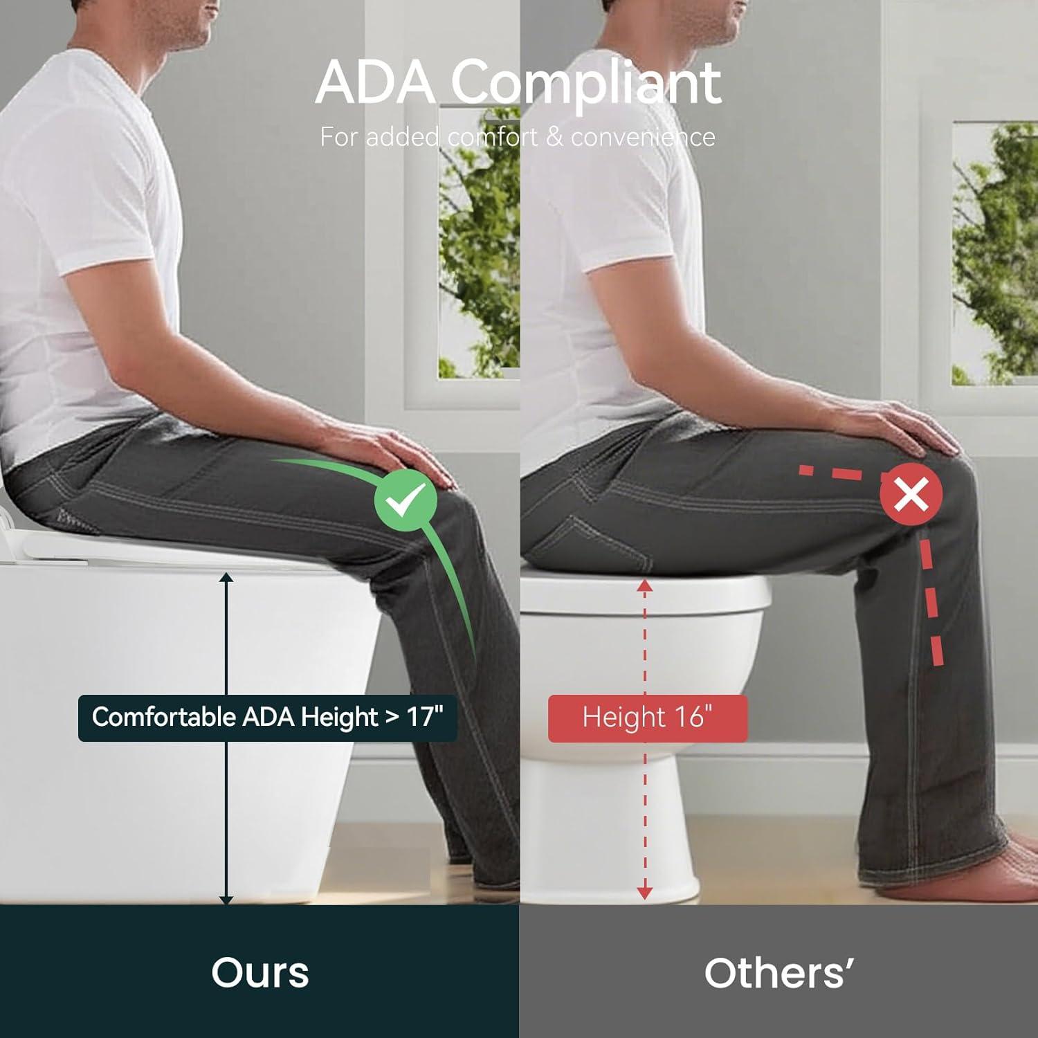 White High Efficiency One-Piece Smart Toilet with Bidet