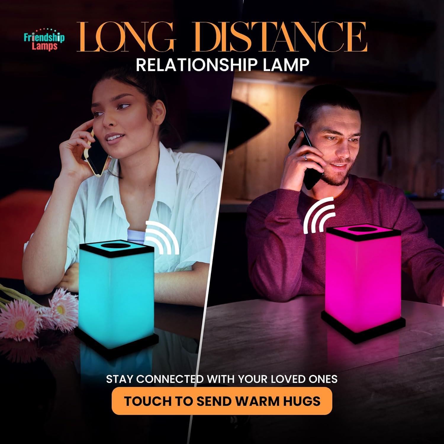 Modern Black Acrylic Touch Friendship Lamp Set