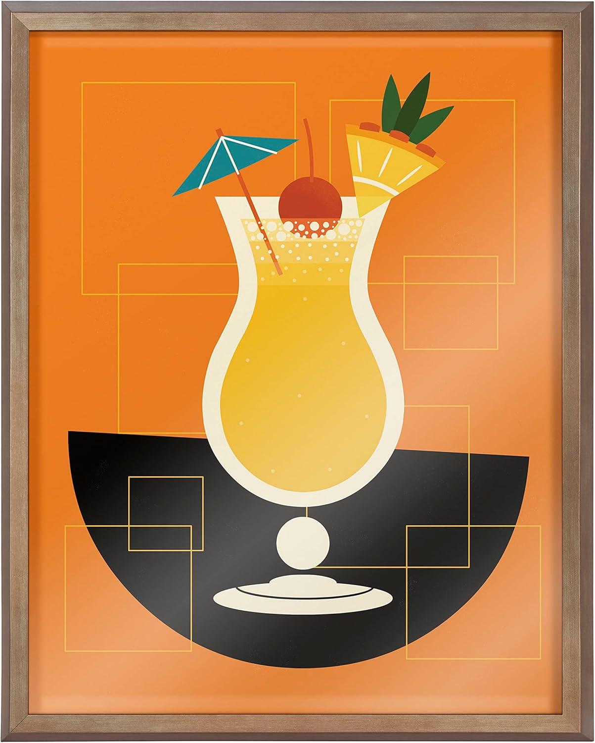 Kate and Laurel Blake " Bright Colorful Bar Drink " Painting Print