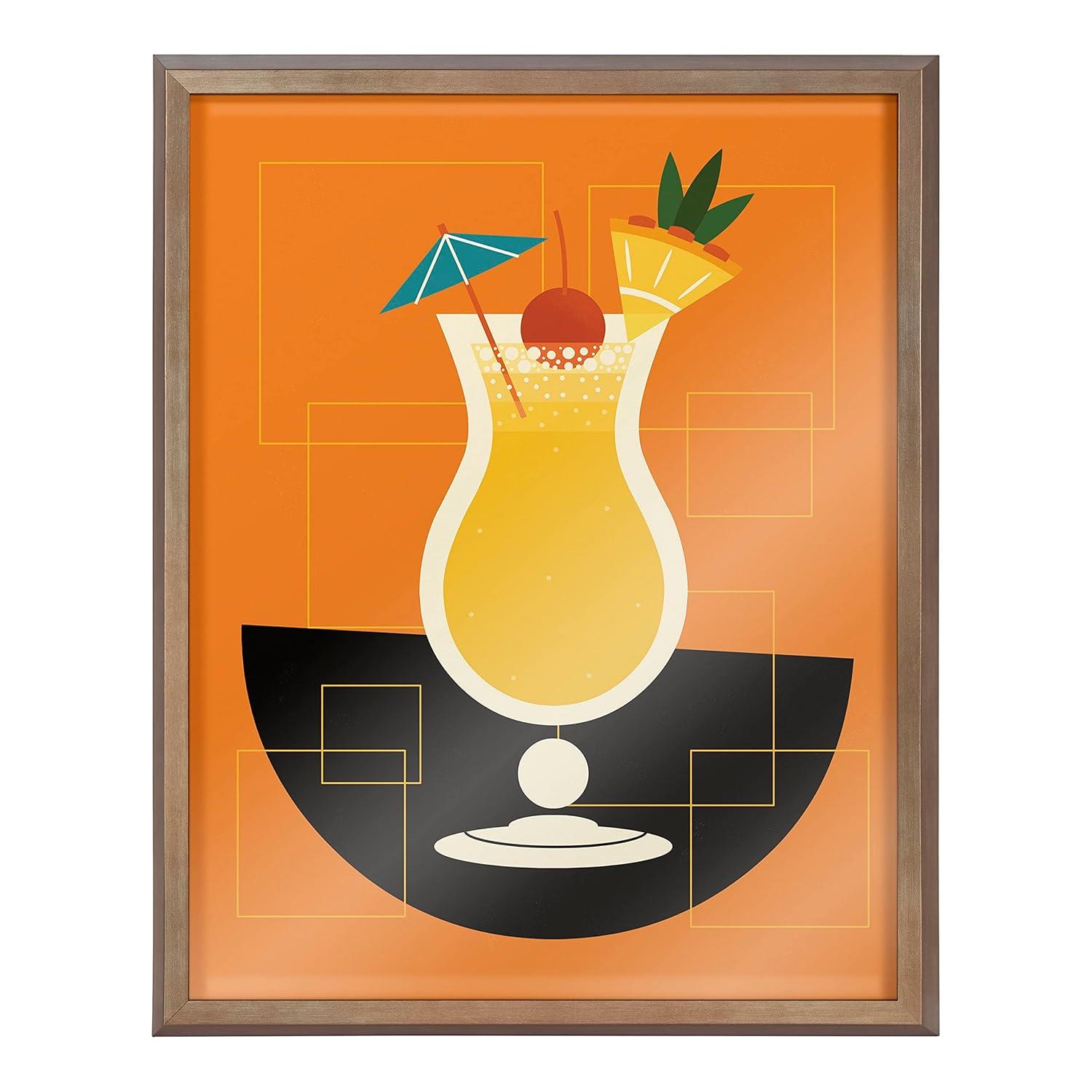 Kate and Laurel Blake " Bright Colorful Bar Drink " Painting Print