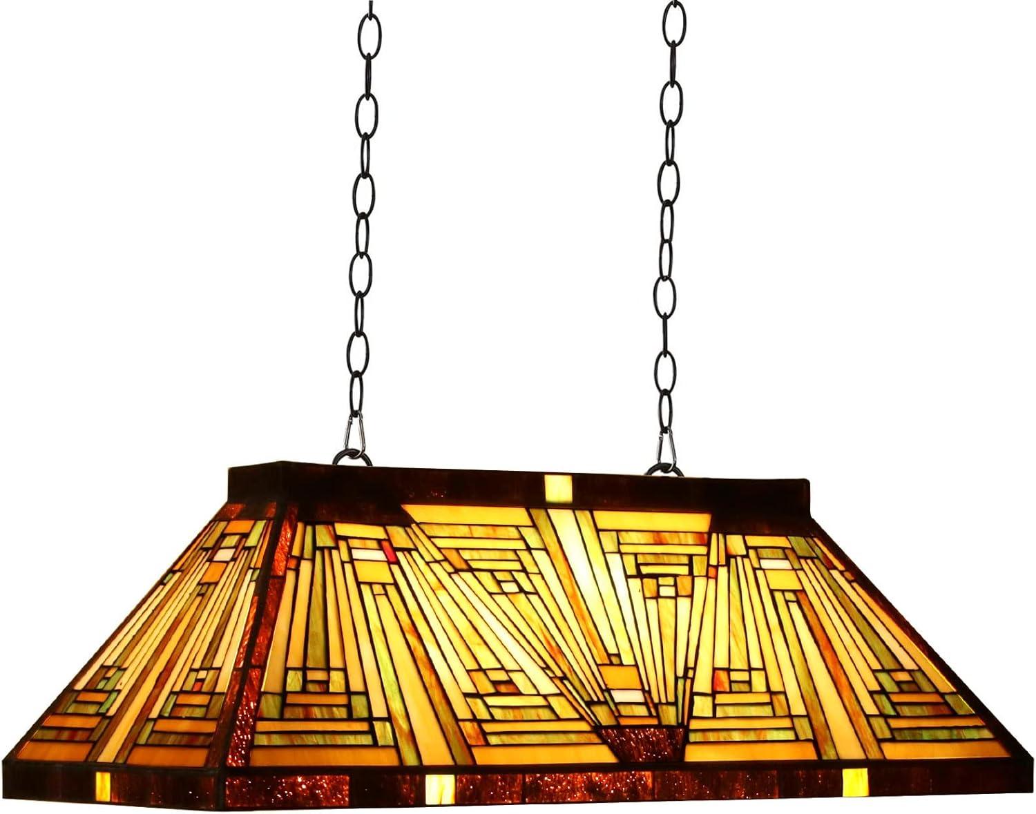Chloe Lighting Innes Mission 3 Light Blackish Bronze Island Pendant 28" Wide