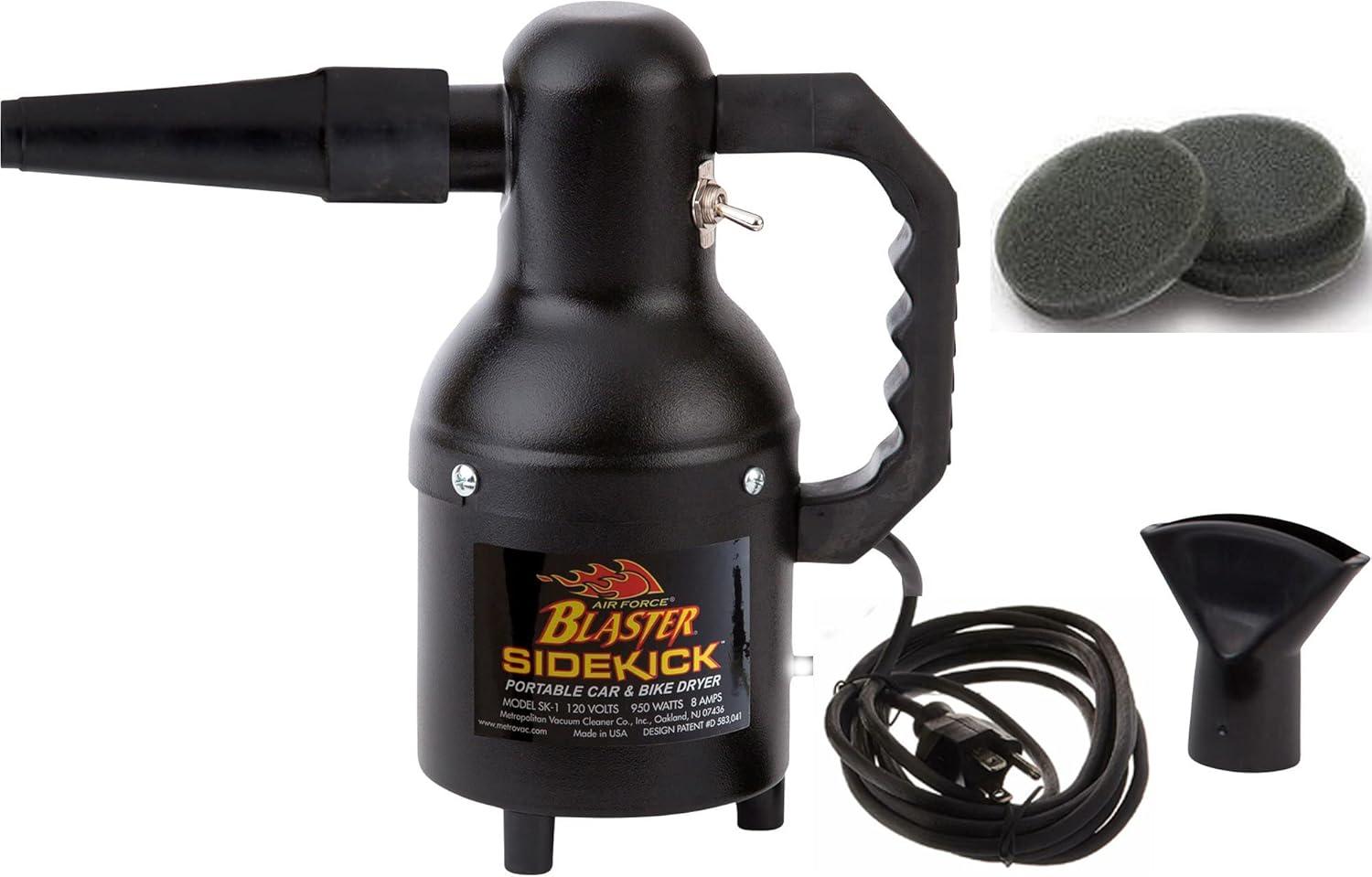 Metrovac Sidekick SK-1 Motorcycle Dryer and Air Force Blaster Sidekick with 12 Foot Cord and Matte Finish for Profesional Motorcycle Detailing, Made in the USA