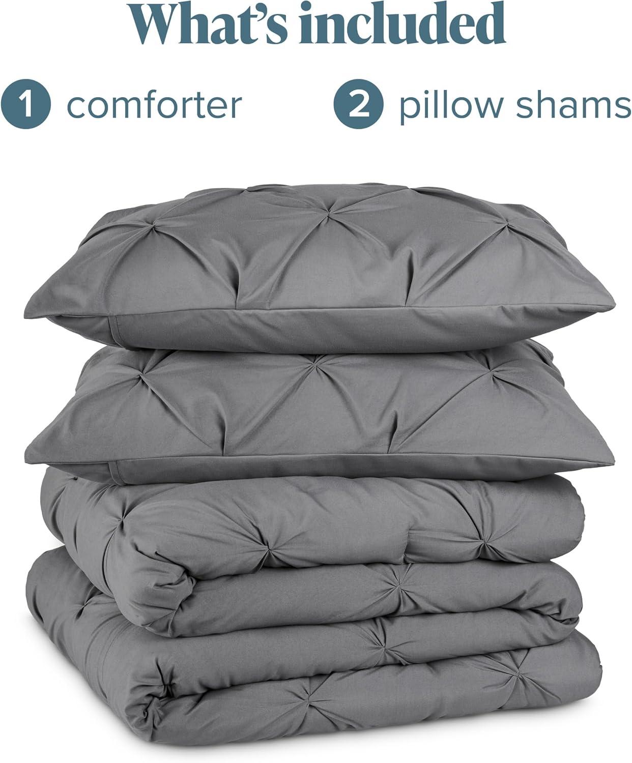 Bare Home Down Alternative Pintuck Comforter Set