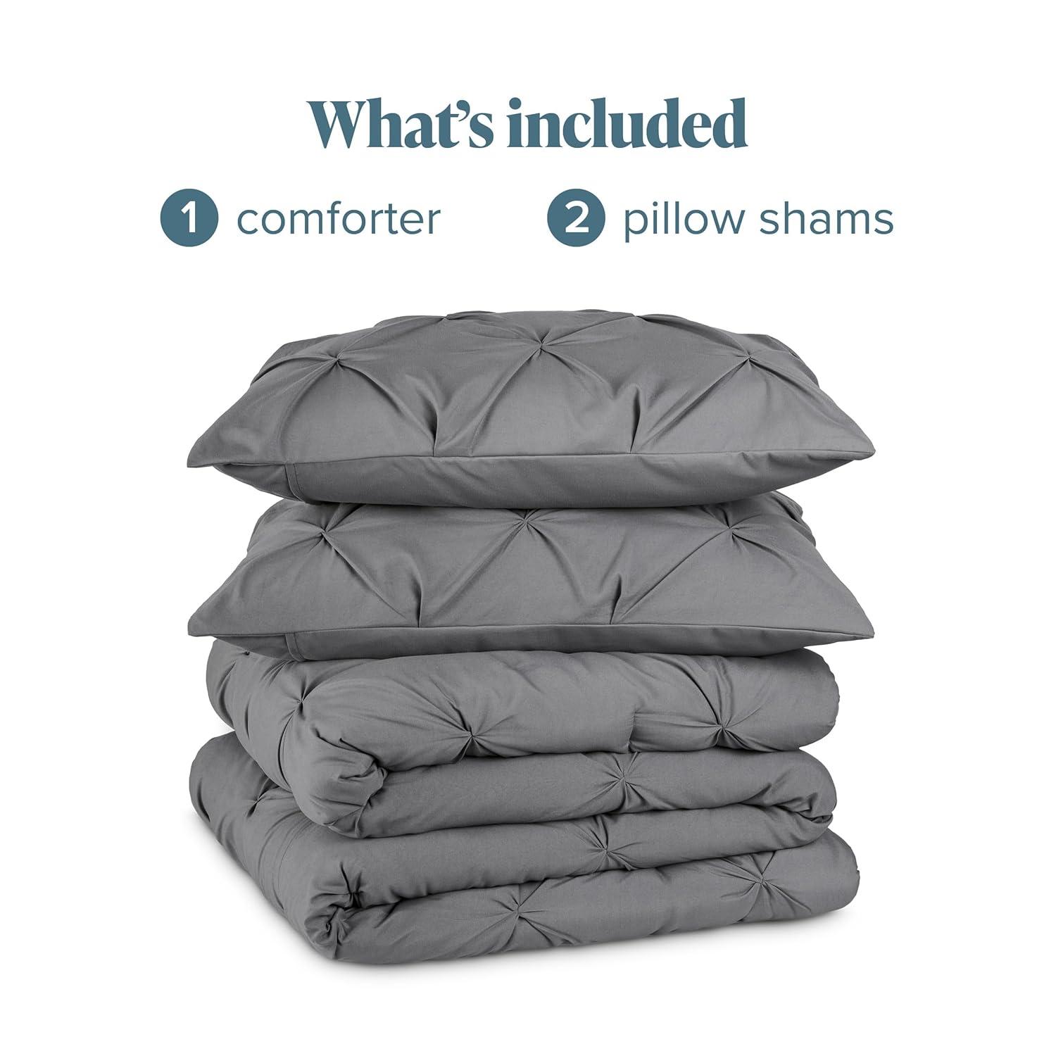Bare Home Down Alternative Pintuck Comforter Set