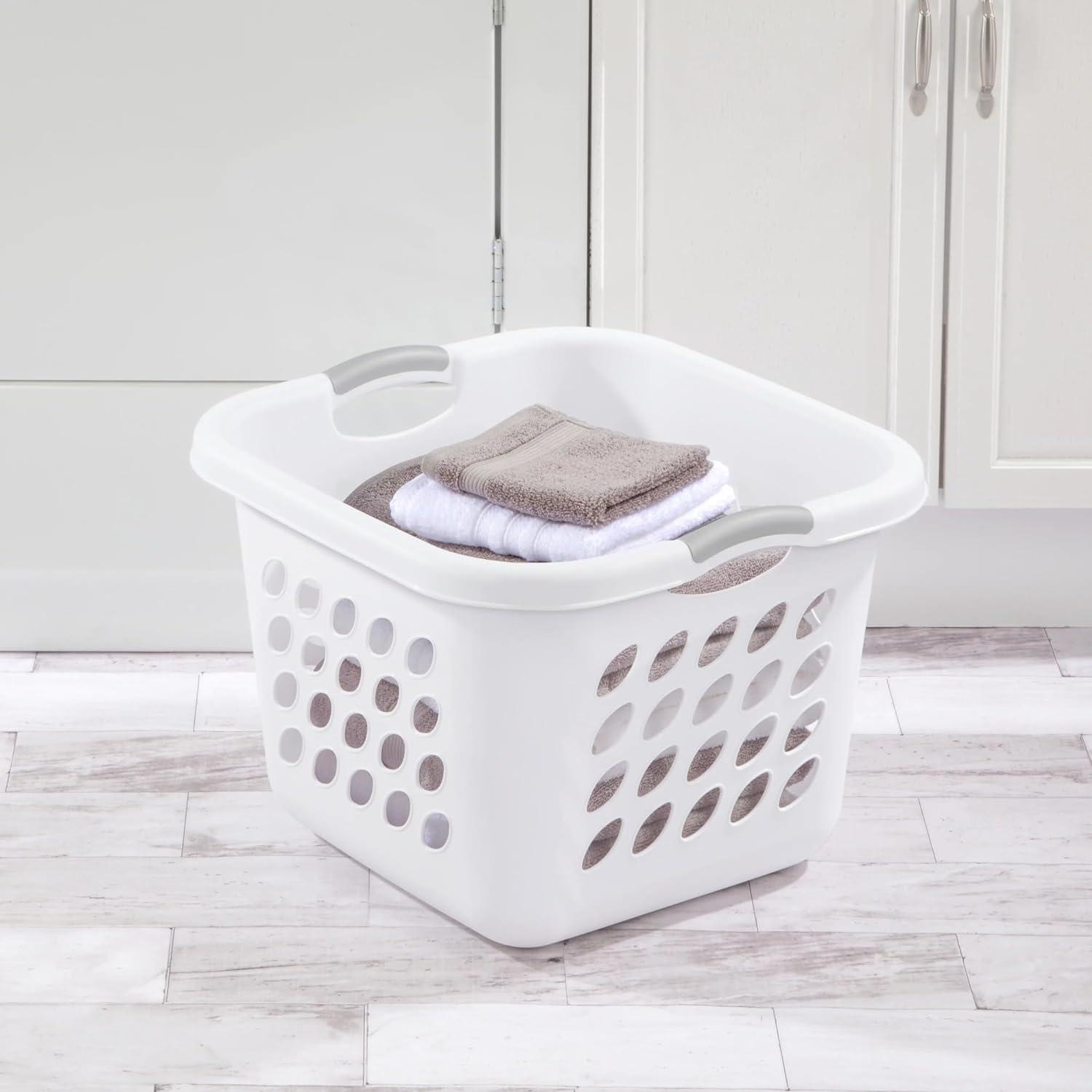 1.5 Storage Bushel Square Laundry Basket Plastic