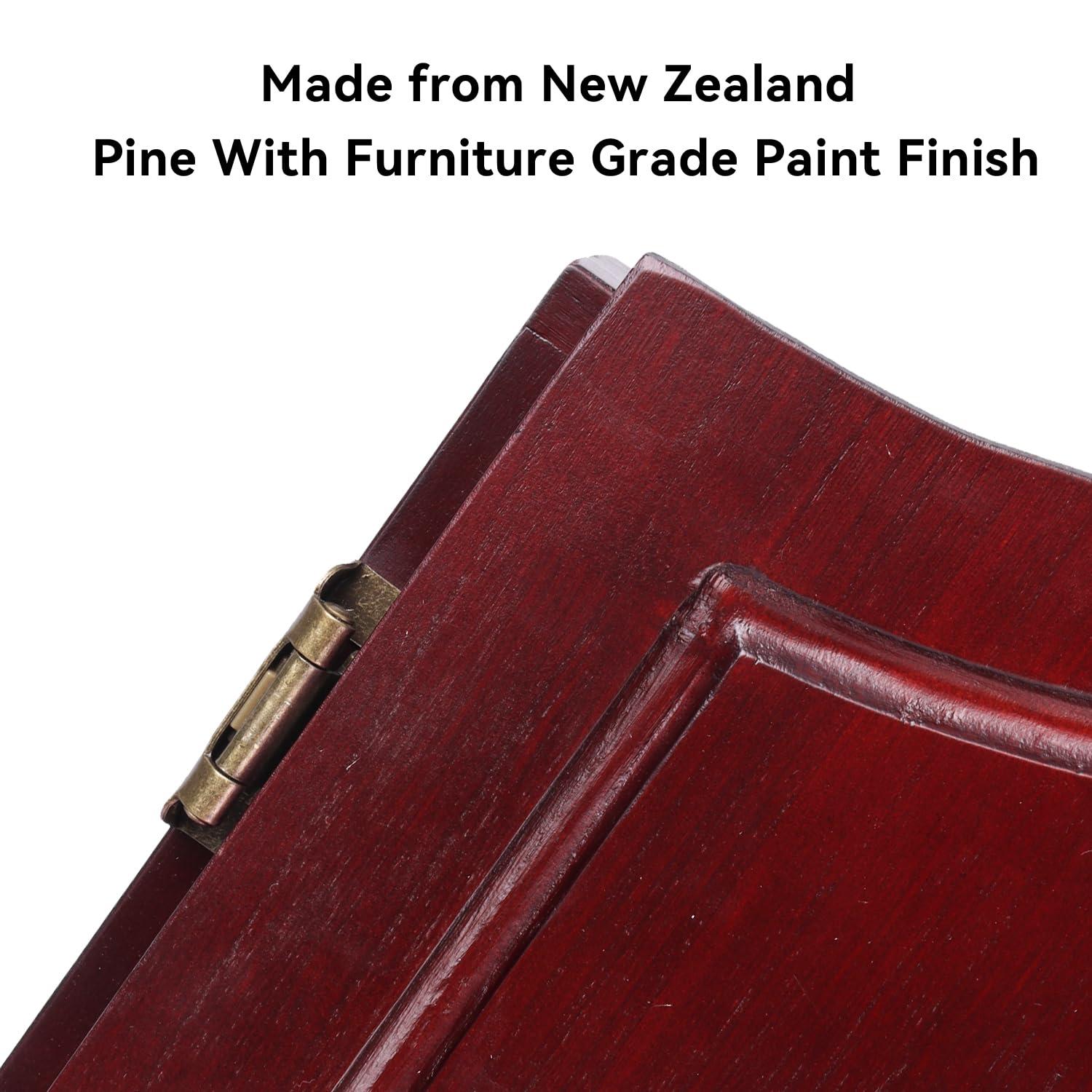 GSE Games & Sports Expert Deluxe Solid Wood Classic Dartboard Cabinet Set with Sisal Fiber Dartboard, Dart Scoreboard and 6 Steel Tip Darts for Target Game Indoor Game (Dark Cherry)