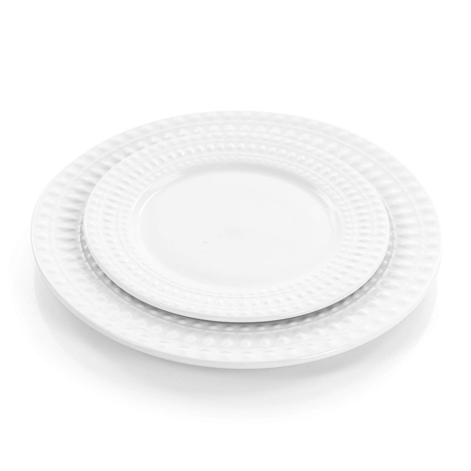 Elama Cara 16 Piece Porcelain China Dinnerware Set - Service for 4