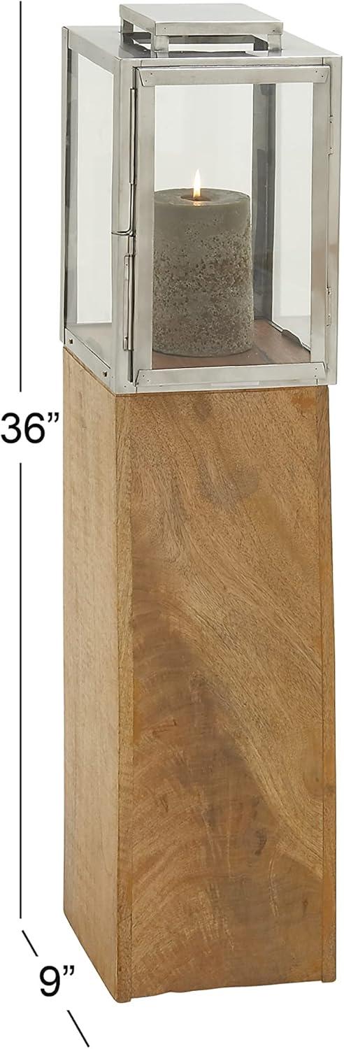 36.00'' H Wood Floor Lantern