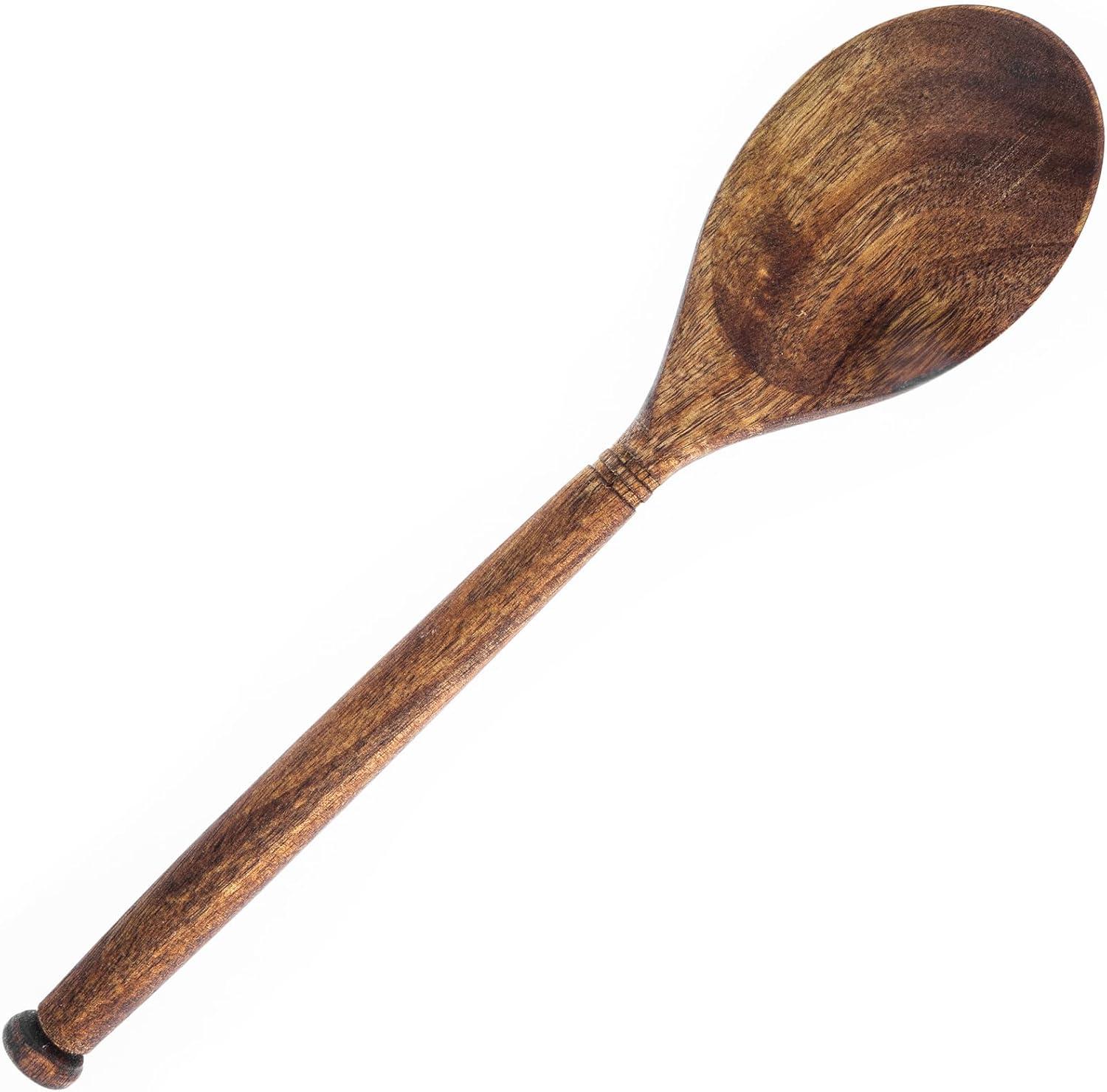 Labrea Life and Home 3pc Solid Acacia Wood Cooking Spoons and Skimmer Kitchen Utensils Set 12 Inch