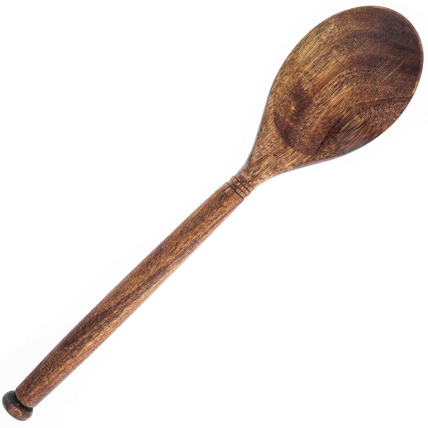 Labrea Life and Home 3pc Solid Acacia Wood Cooking Spoons and Skimmer Kitchen Utensils Set 12 Inch