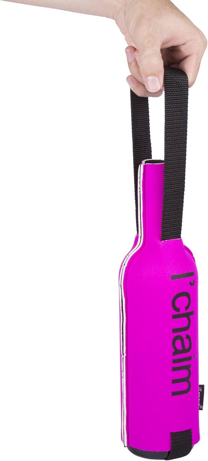 Creative Home Neoprene 1-Bottle Wine Carrier Bag, Pink