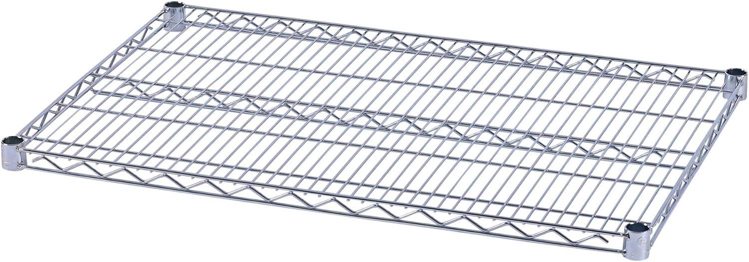 Two-Shelve 48" W x 24" D Wire Shelving Extra Shelves in Silver