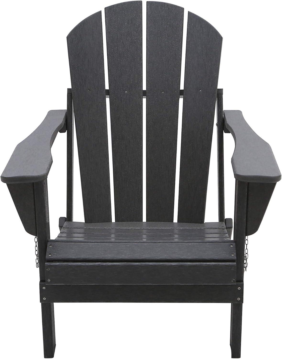 WestinTrends Malibu HDPE Outdoor Patio Folding Poly Adirondack Chair