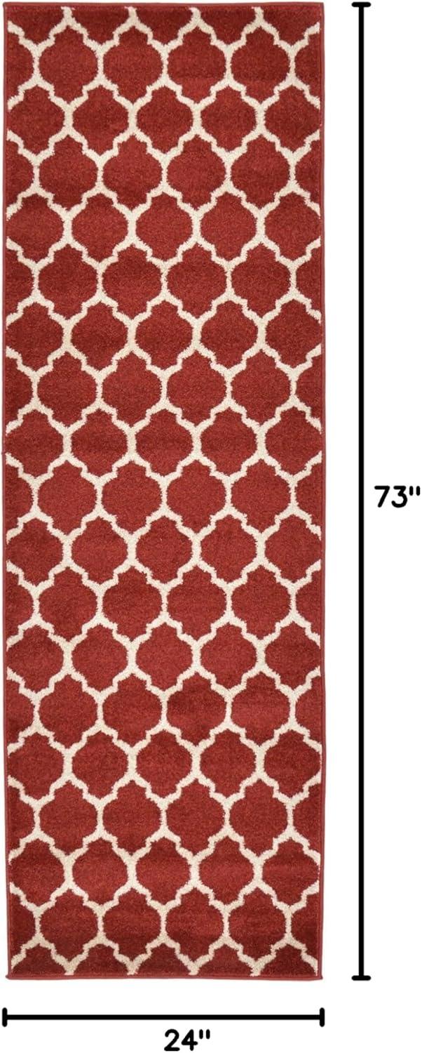 Unique Loom 2' 0 x 6' 1 Trellis Philadelphia Dark Terracotta Area Rug