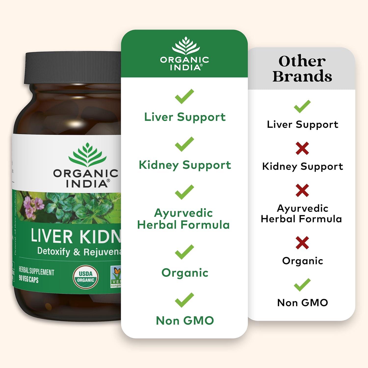 Organic India Liver Kidney, 90 Veg Caps
