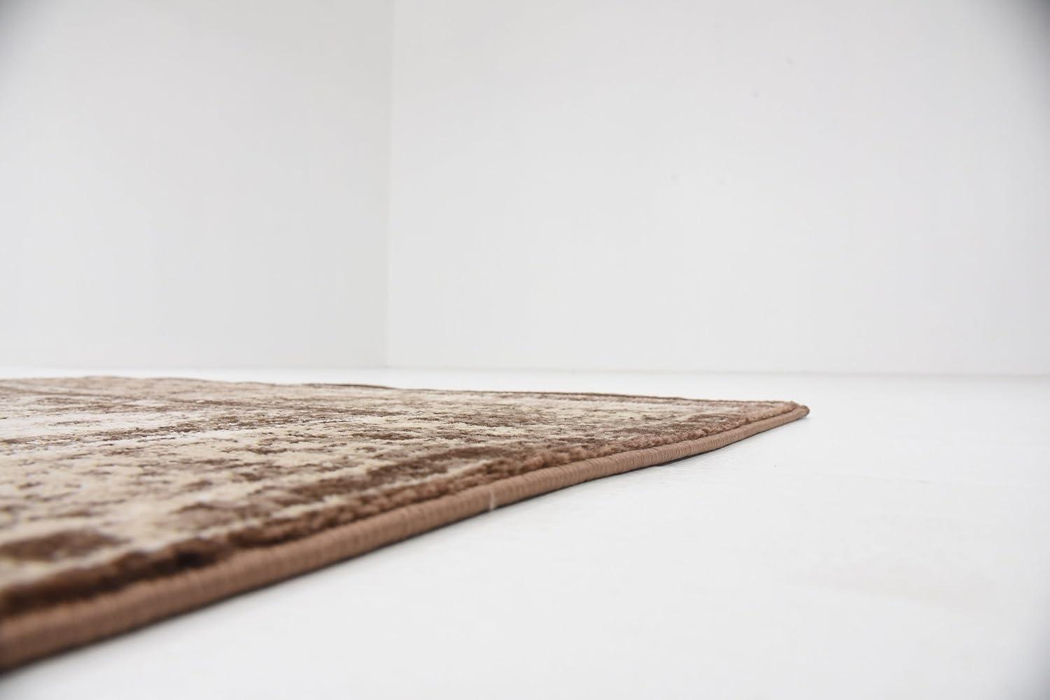 Unique Loom Imperial Collection Area Rug - Lygos (4' 1" x 6' 1" Rectangle Chocolate Brown/Beige)