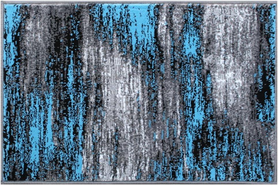 Masada Rugs 2'x3' Modern Contemporary Ombre Area Rug Mat in Red, Gray and Black - Design Trz863