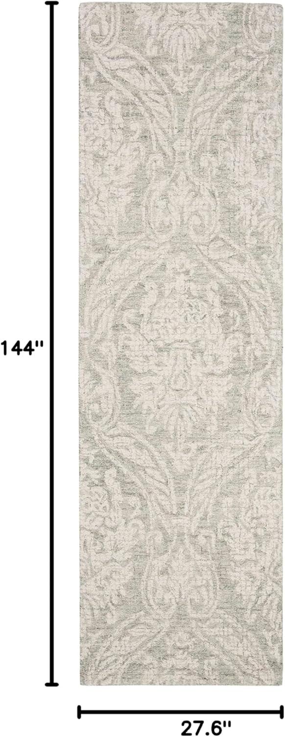 Rosemarie Abstract Handmade Tufted Wool Gray/Ivory Area Rug