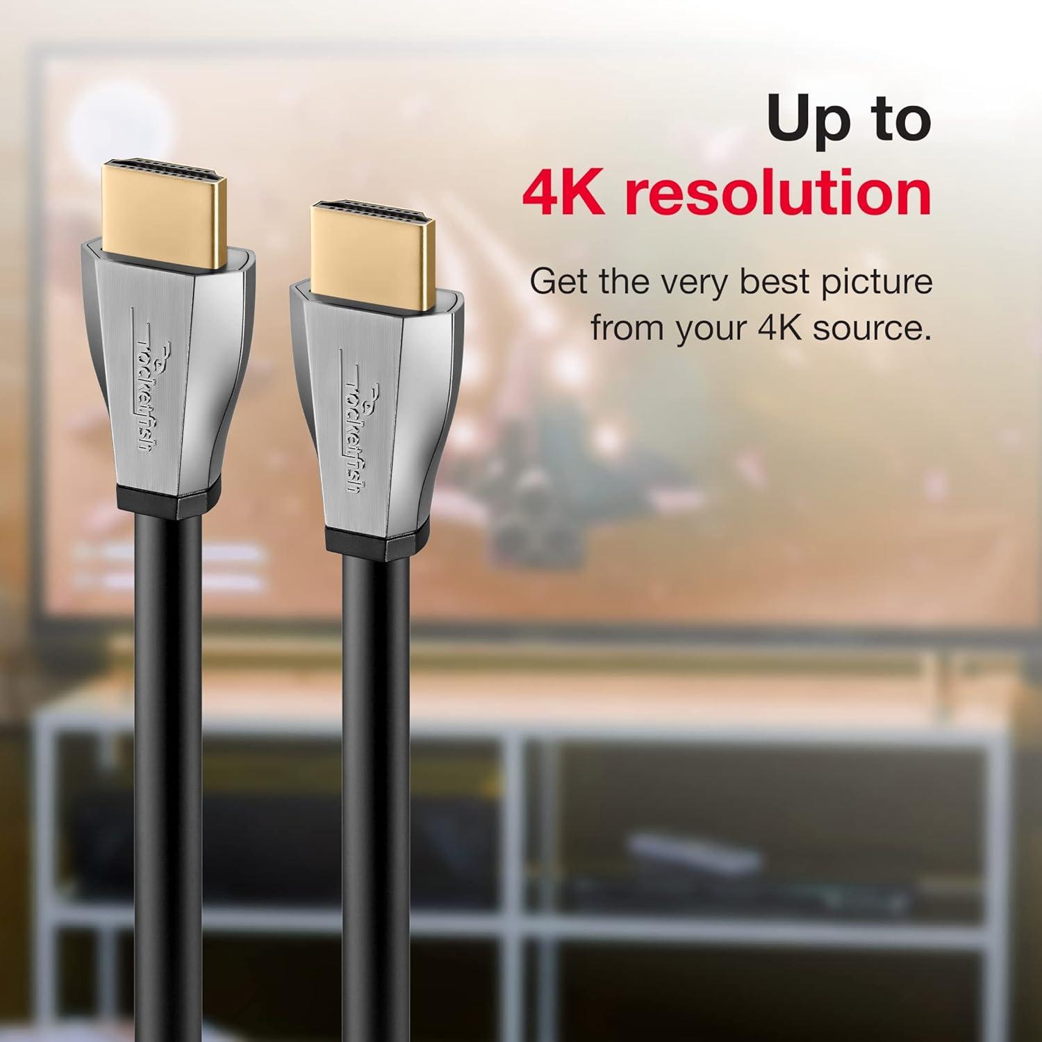 4 ft Black HDMI Cable with Gold Plated Connectors