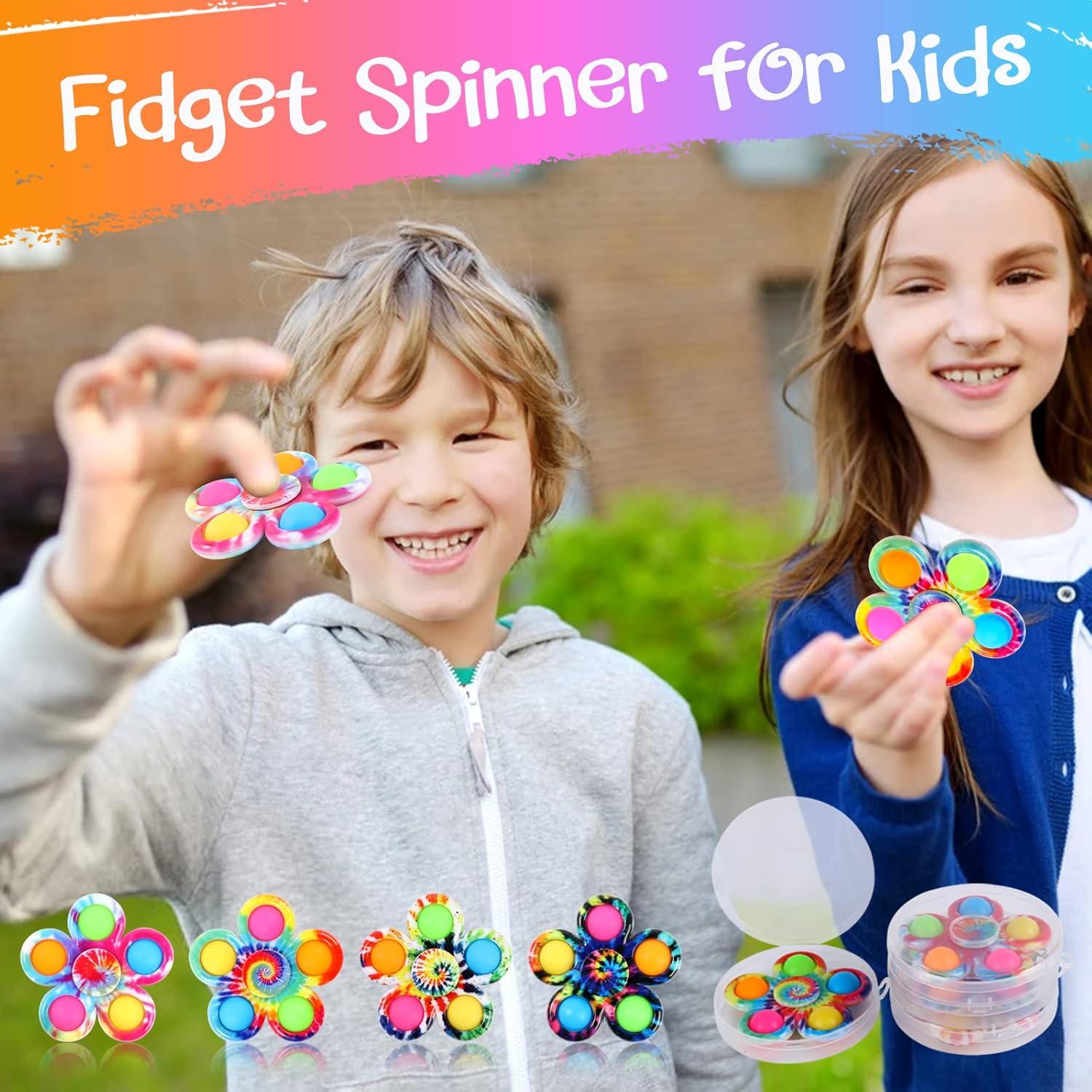 Gigilli 24 Pack Party Favors Fidget Spinners for Kids 4-8 8-12, Goodie Bags Stuffers for Kids 3-5, Pop Mini Fidget Toys Bulk ADHD Classroom Prizes, Toddler Birthday Party Gifts, Adult Anxiety Toys