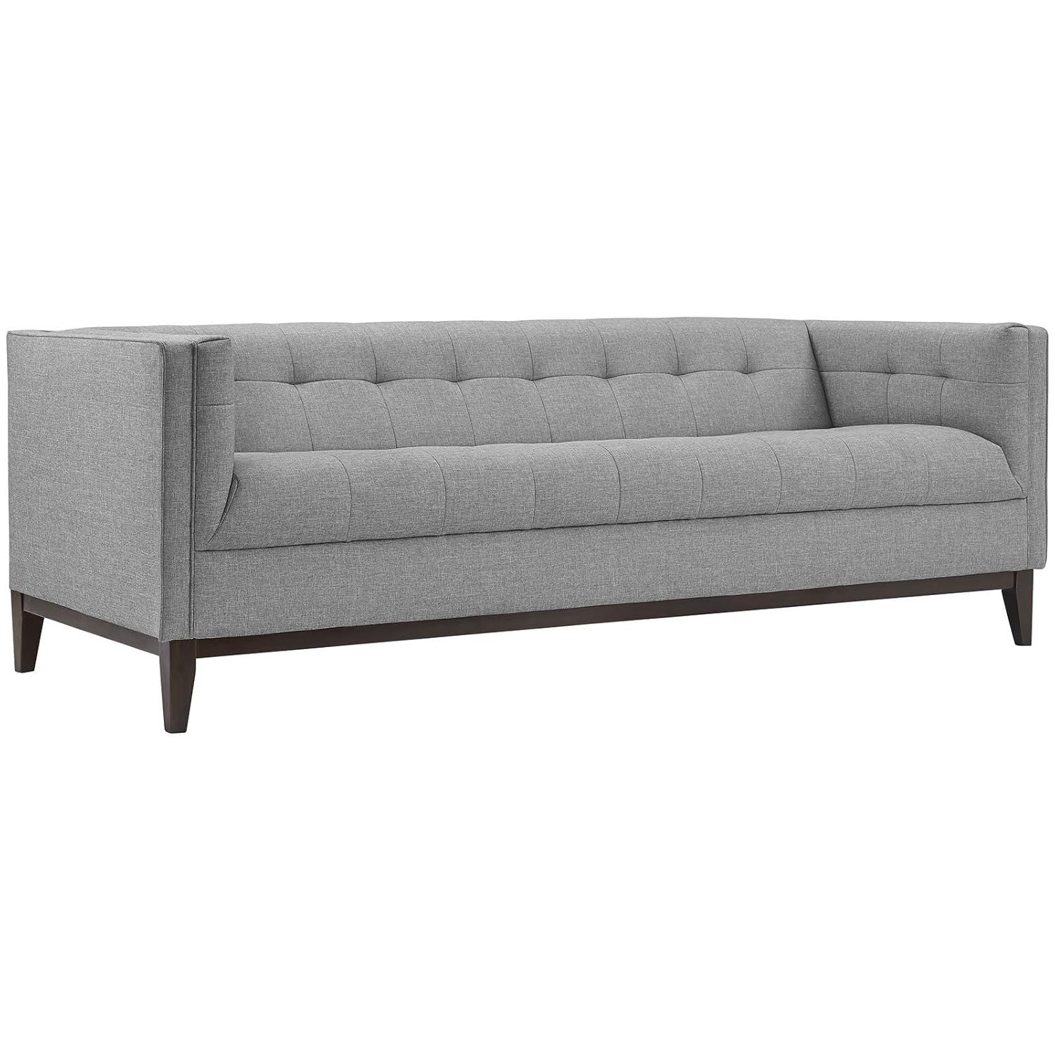 Modern Contemporary Urban Design Living Lounge Room Sofa, Grey Gray, Fabric