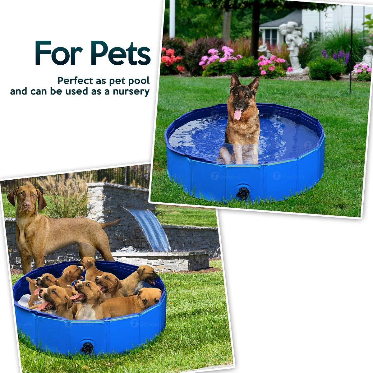 Zone Tech Plastic Round Pet Pool 12'' H x 38'' W x 12'' L