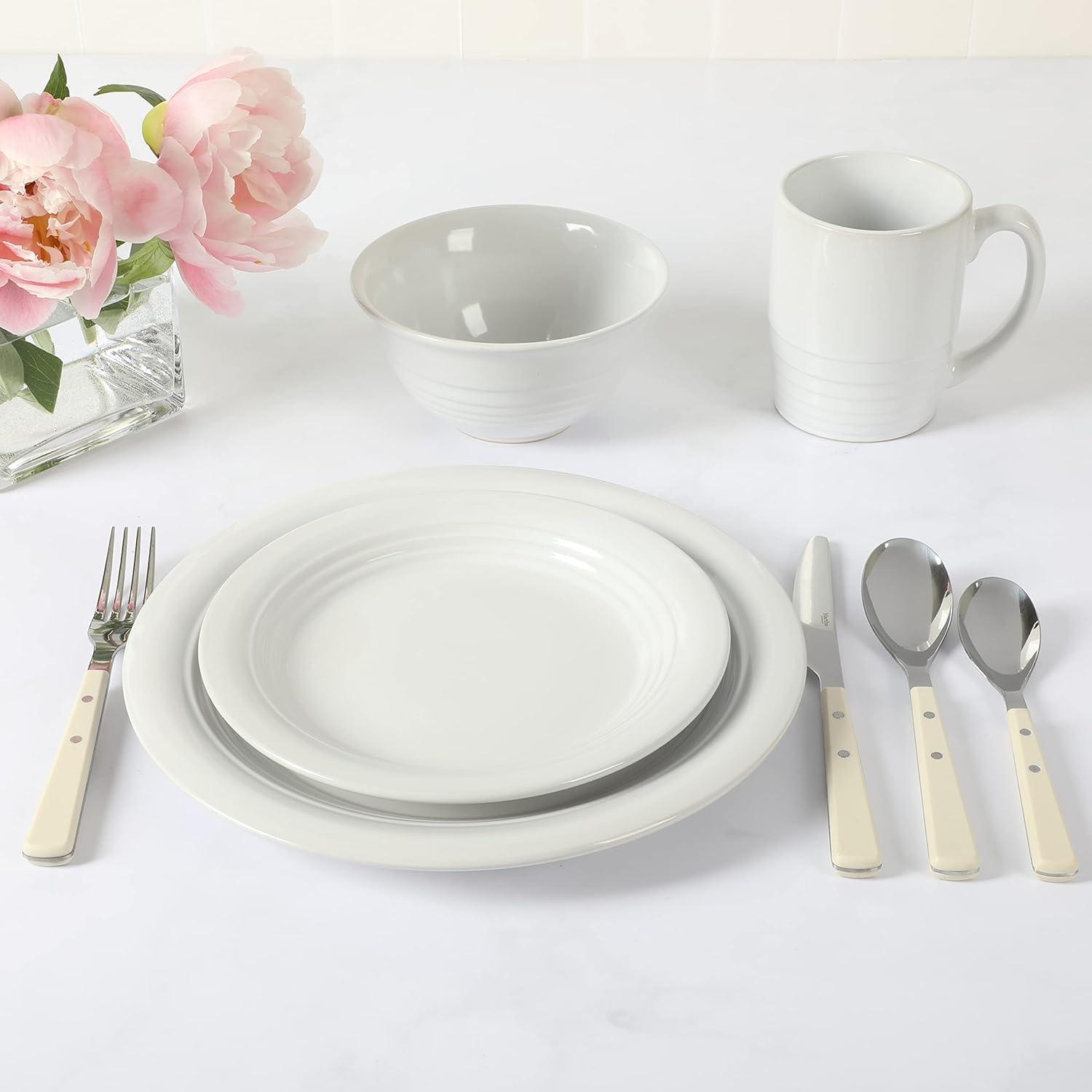 Martha Stewart Martha Stewart 32-Piece Combo Set Stoneware Dinnerware Set - Service for 4