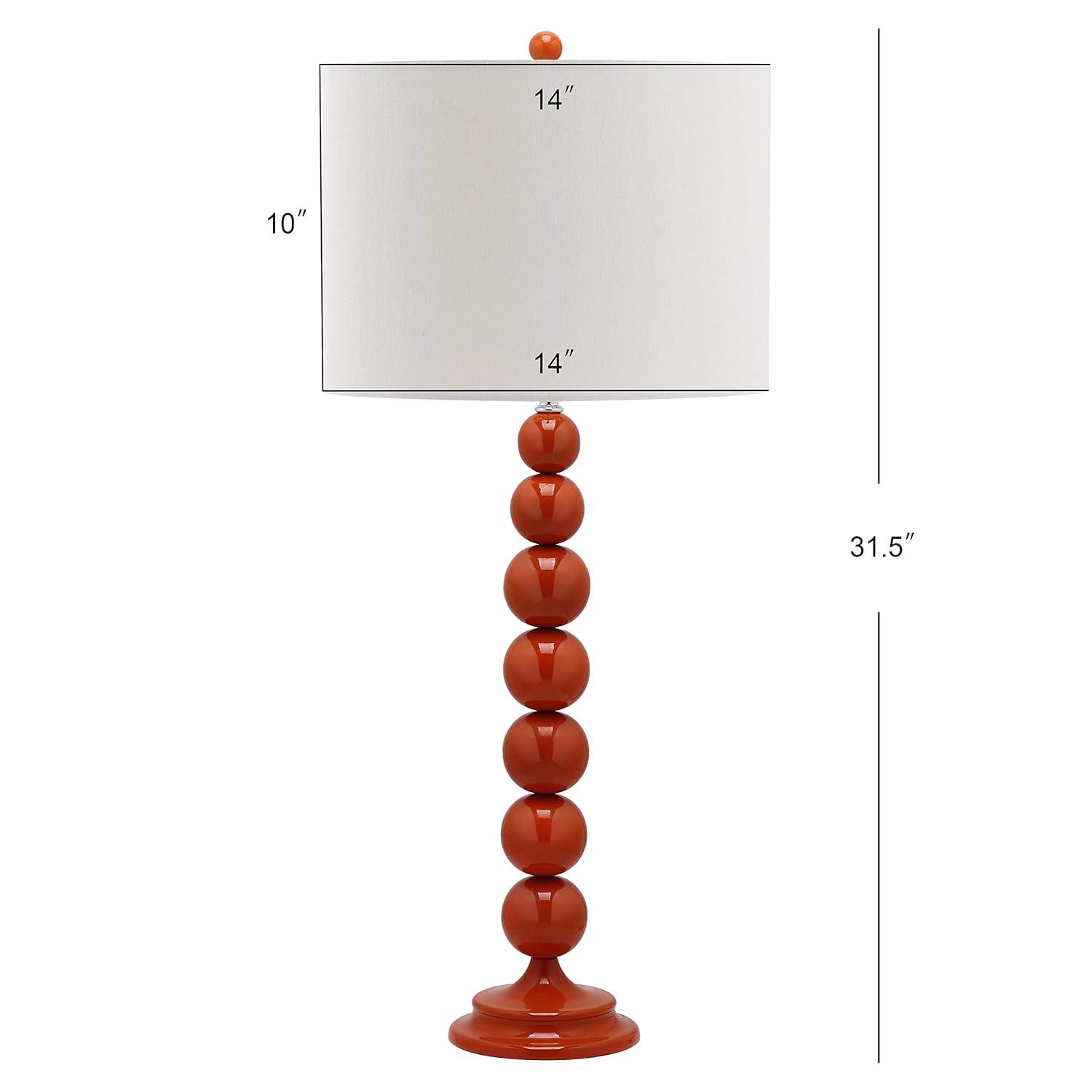 Jenna Stacked Ball Table Lamp (Set of 2) - 31.5 Inch Height - LIT4090 - Orange - Safavieh