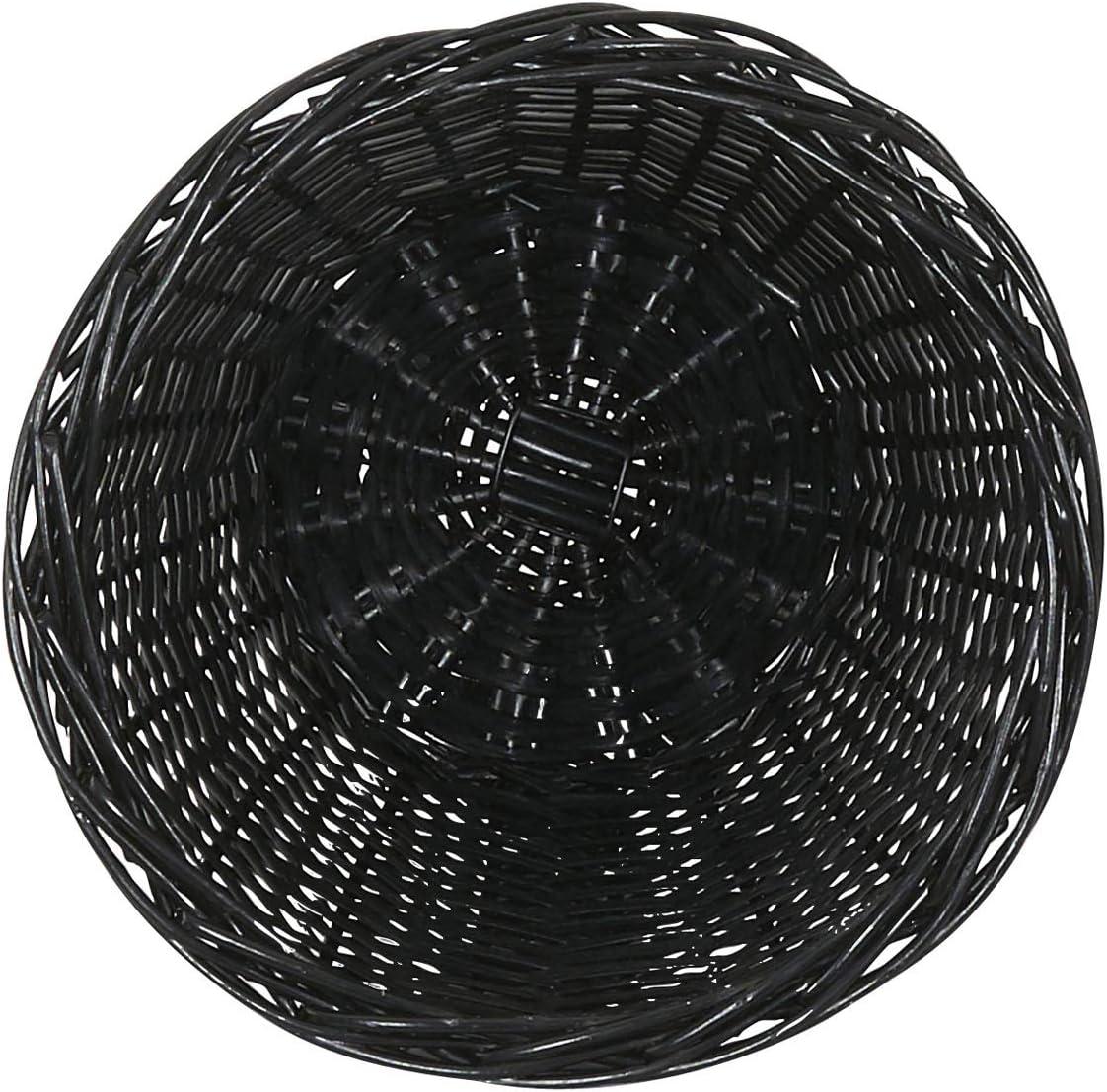 Household Essentials Woven Willow Waste Basket with Plastic Liner, Brown