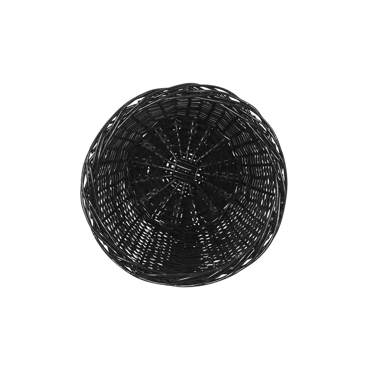 Household Essentials Woven Willow Waste Basket with Plastic Liner, Brown