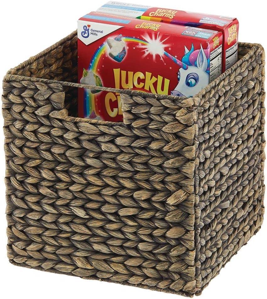 mDesign mDesign Woven Hyacinth Kitchen Storage Organizer Basket Bin