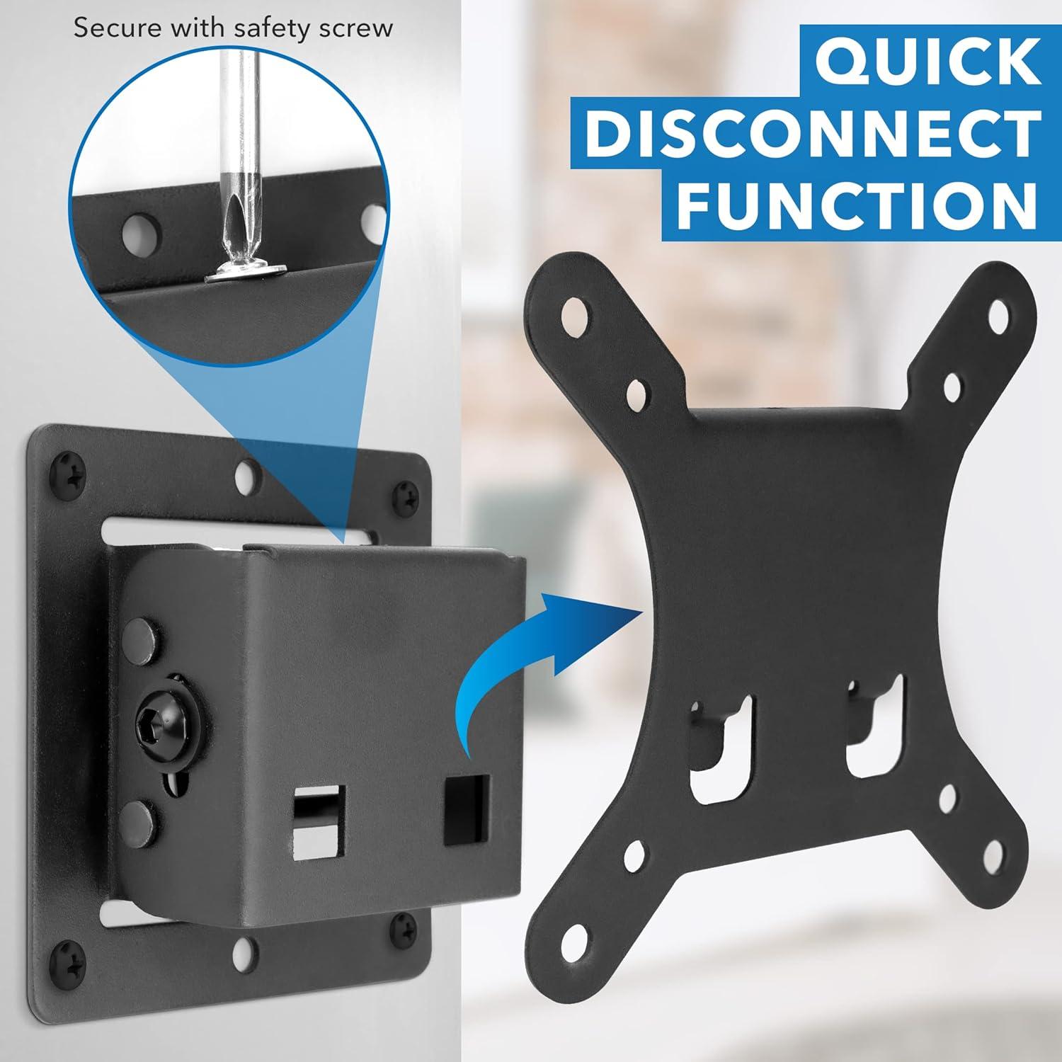 Black Adjustable Wall Mount for 13-32 Inch Screens