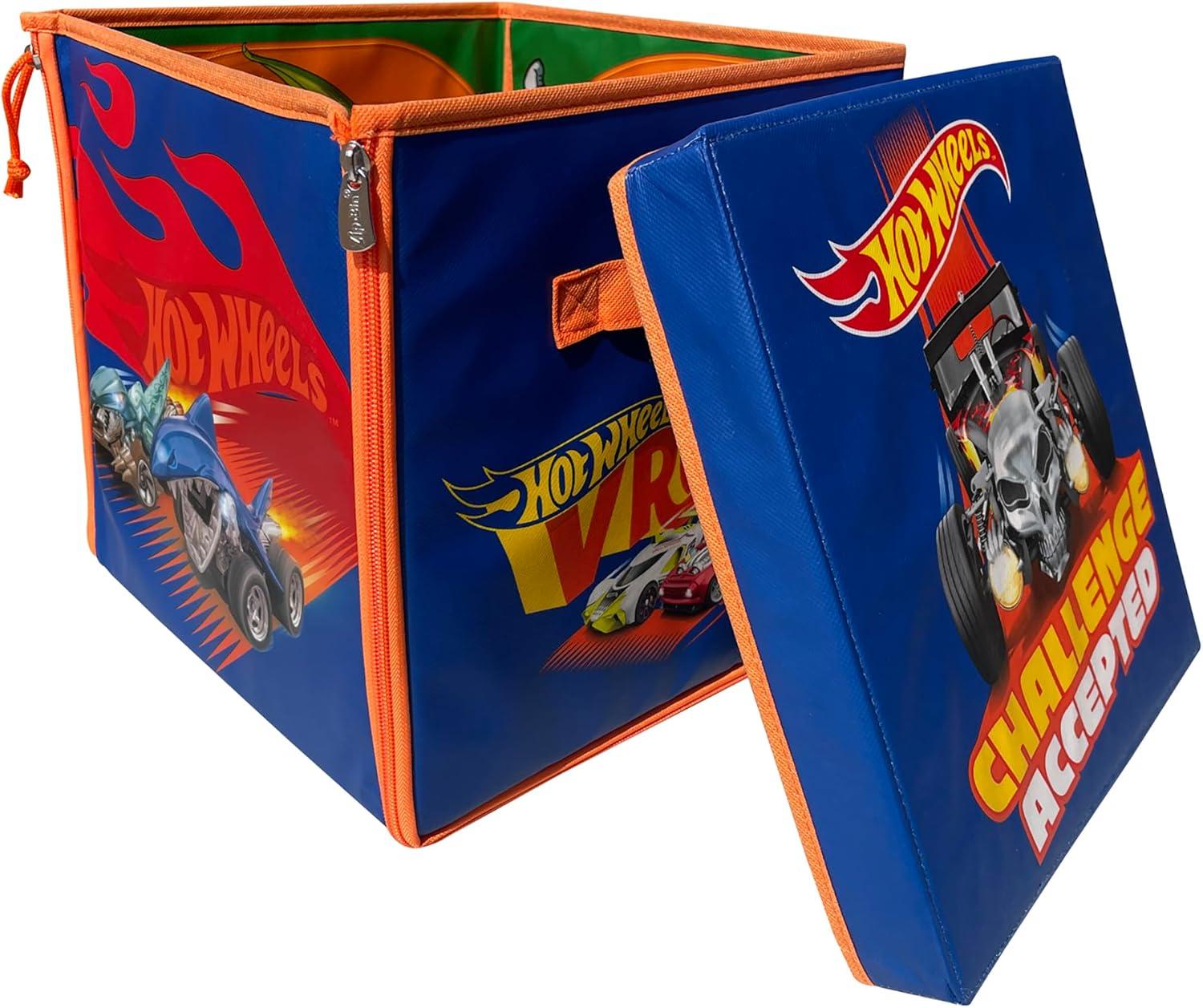 Hot Wheels Blue and Orange ZipBin 300 Car Storage Cube