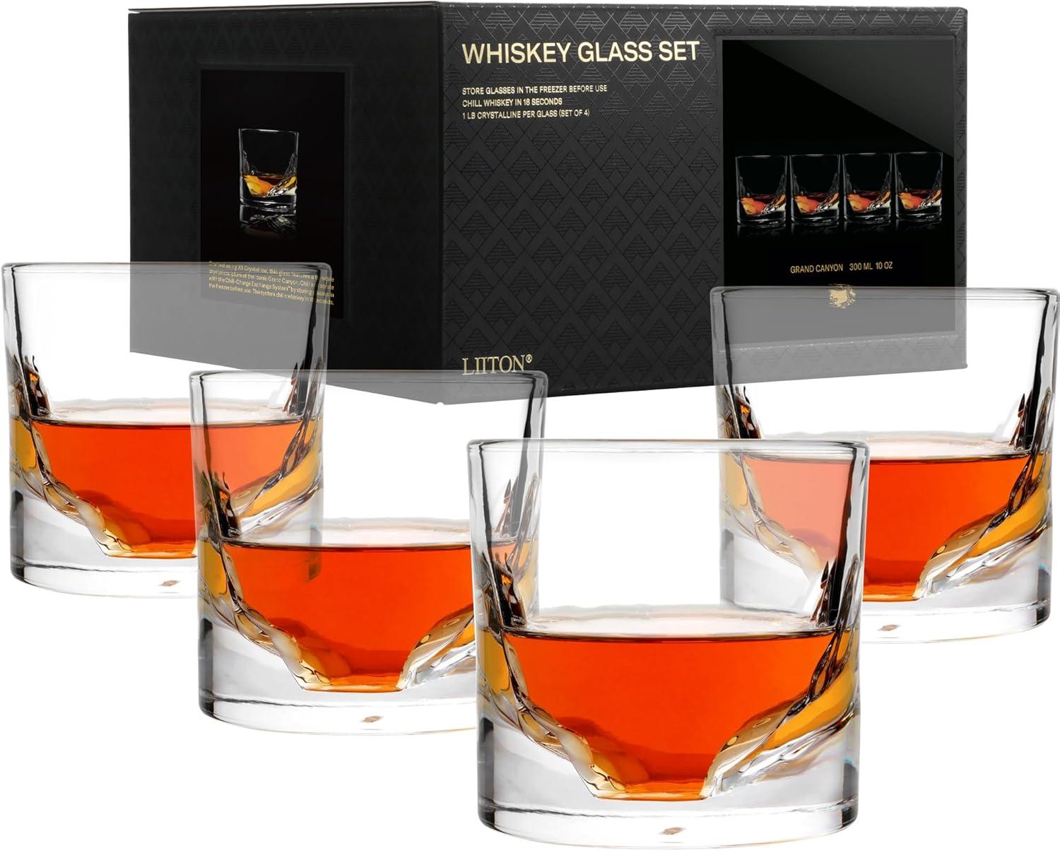 LIITON Grand Canyon Whiskey Glasses (Set of 4)